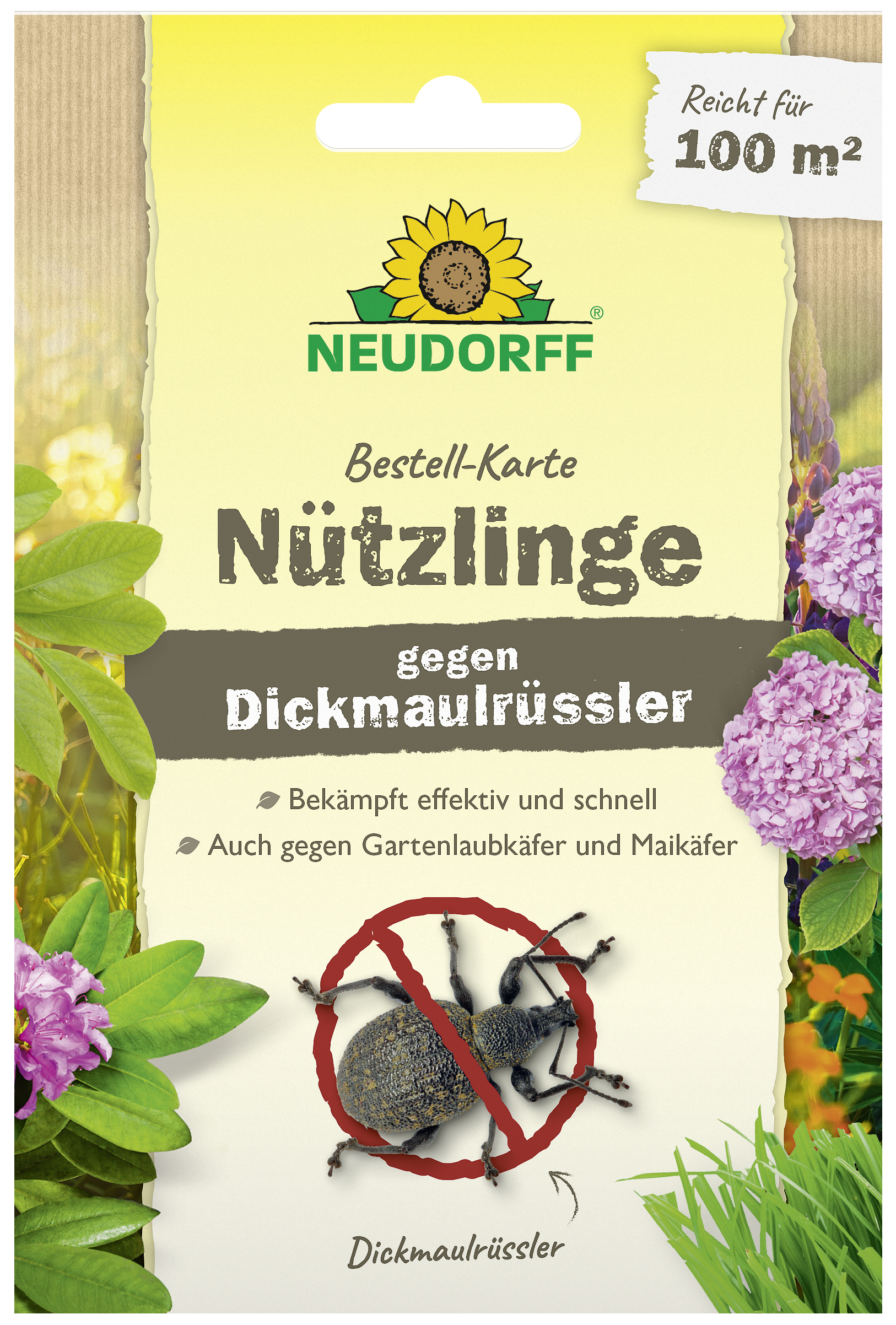 Neudorff Bestell-Karte Nützlinge gegen Dickmaulrüssler