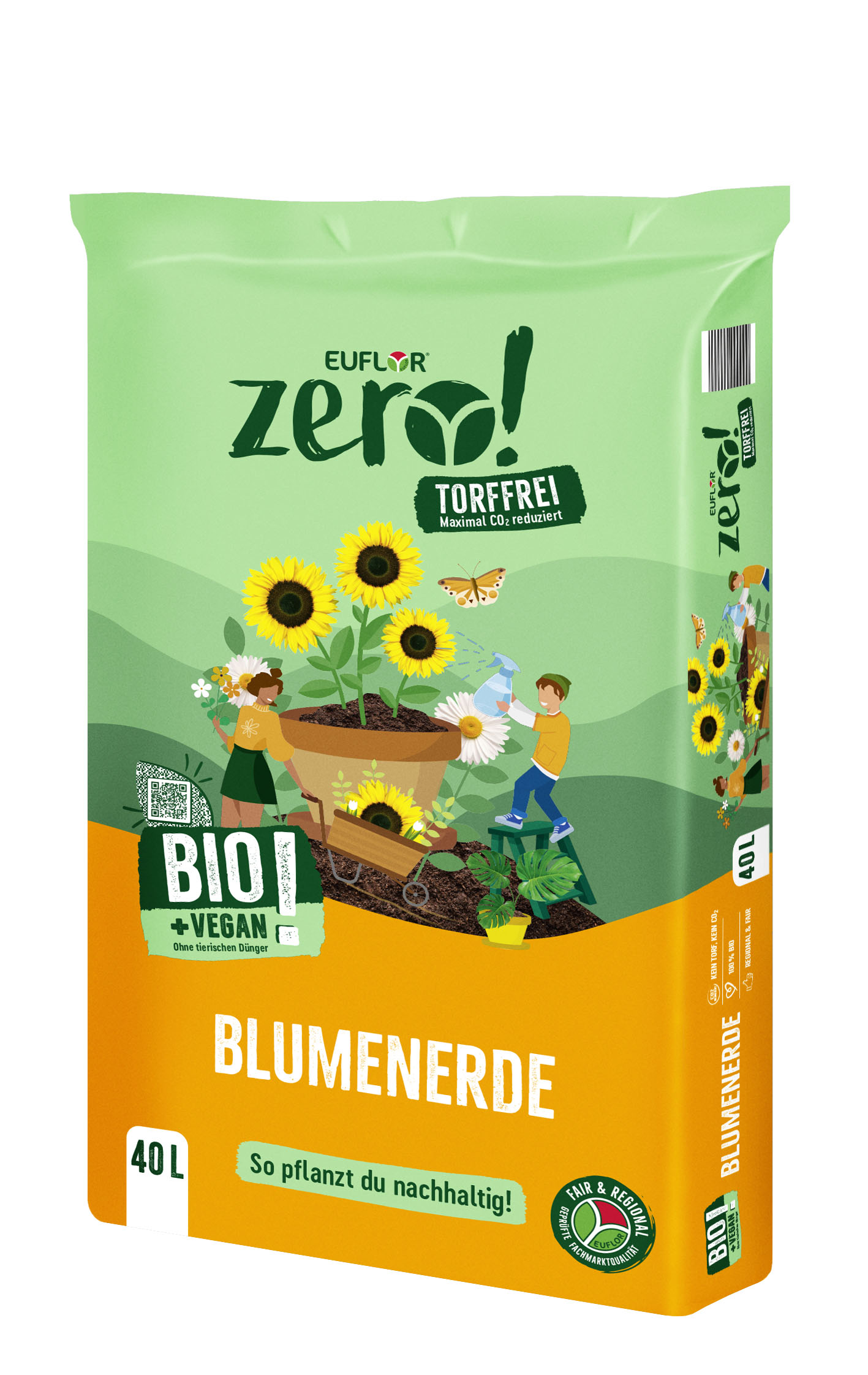Eurflor zero! Bio Blumenerde torffrei, vegan 40L Eurflor zero! Bio Blumenerde torffrei, vegan 40L