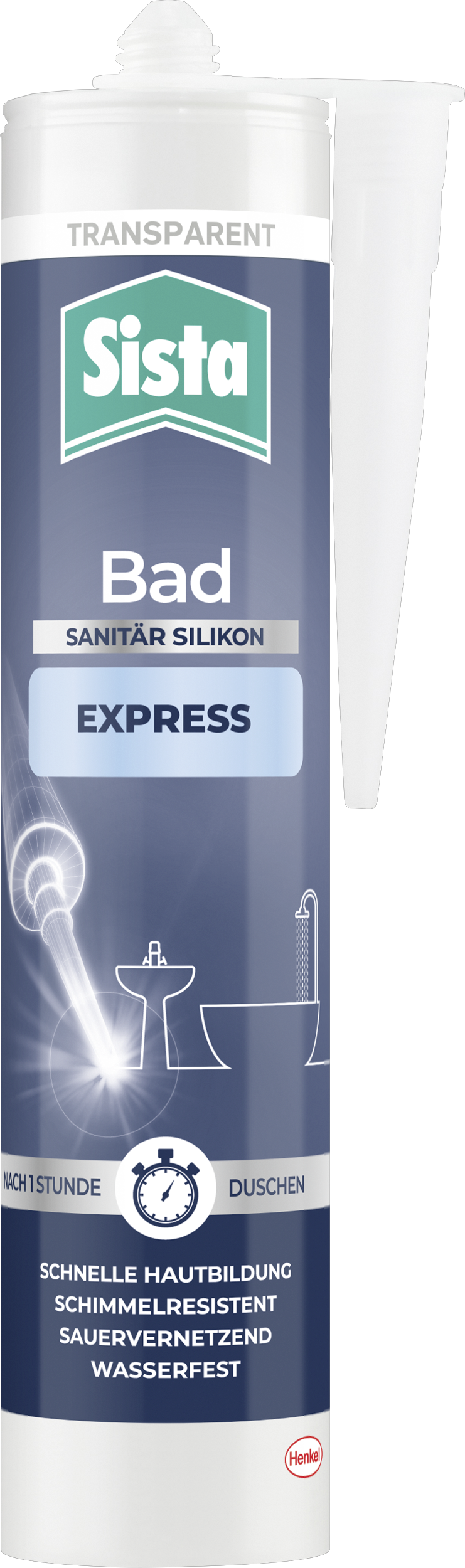 Sista Bad Express Silikon, transparent, 280 ml