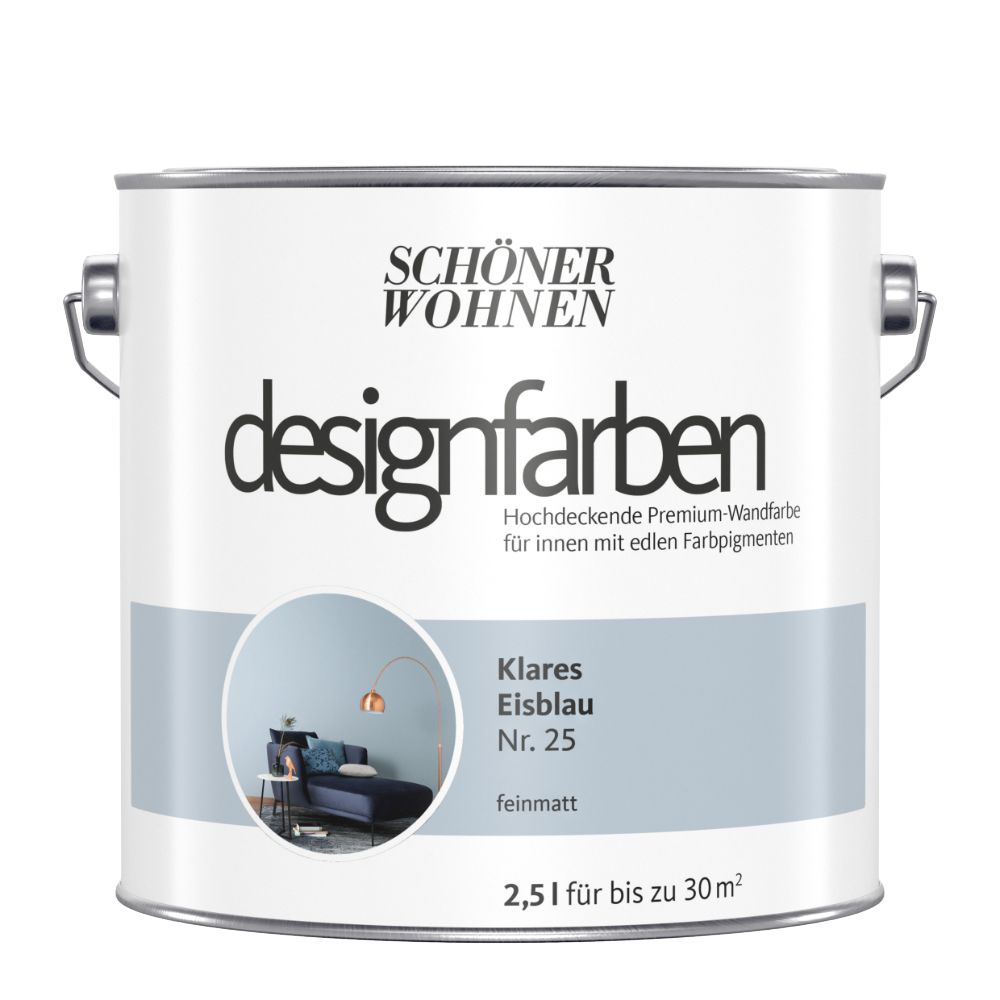 Schöner Wohnen Designfarbe, klares eisblau, 1L Schöner Wohnen Designfarbe, klares eisblau, 1L