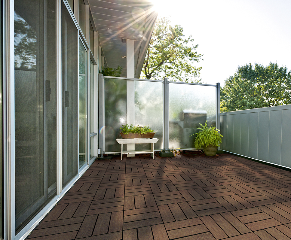 Retenmeier GCC Klick-Fliese strukturiert, 300 x 300 x 22 mm, Terra