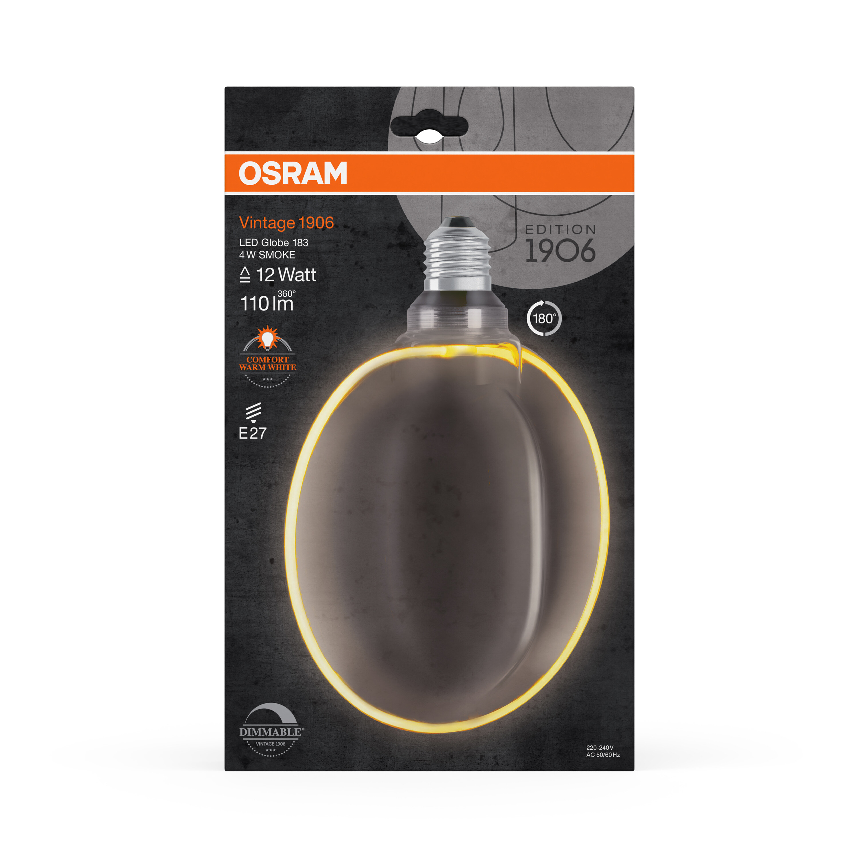 Osram Vintage 1906 LED Lampe O-Form, warmweiß