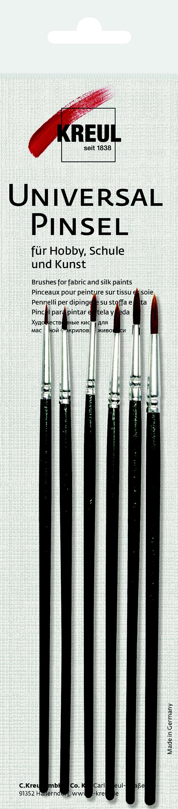 4000798723019 UNIVERSALPINSEL PONYHAAR RUND 6ER SET KR