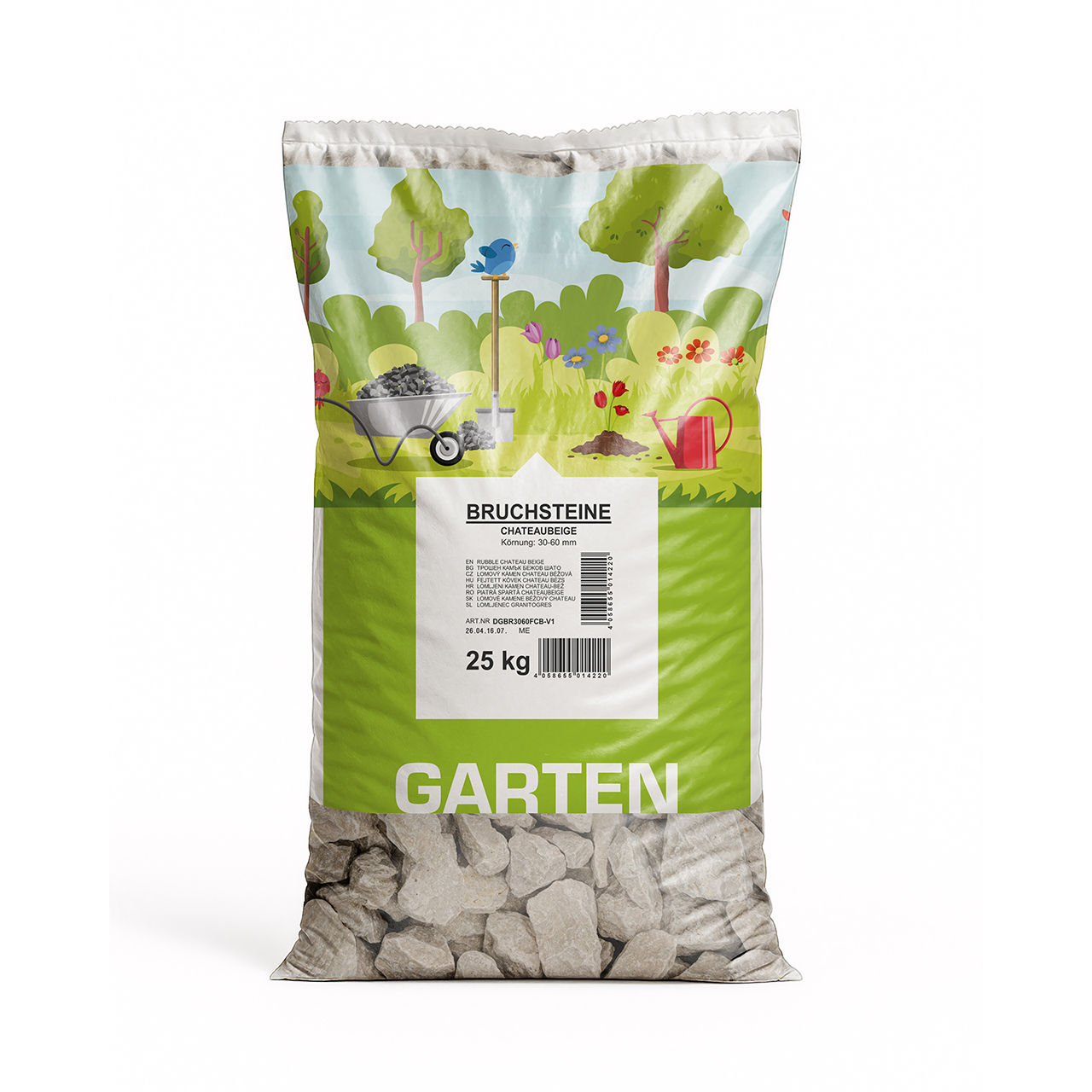 Min2C Bruchsteine 30-60, chateaubeige, 25 kg