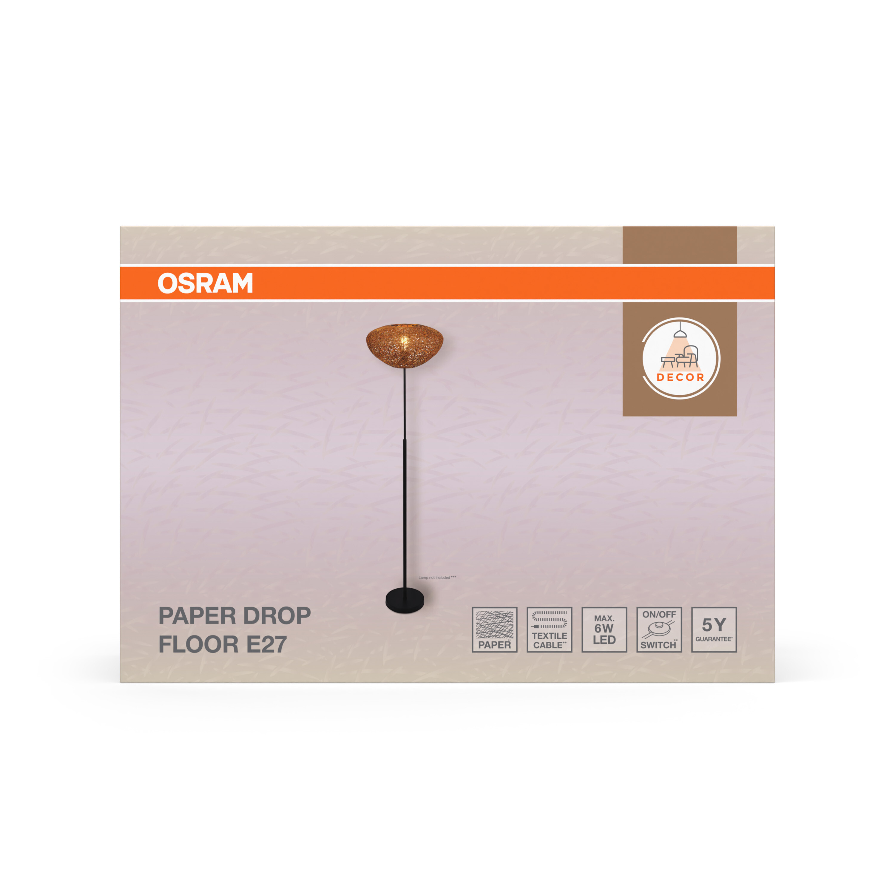Osram Decor Stehleuchte, 1XE27, schwarz