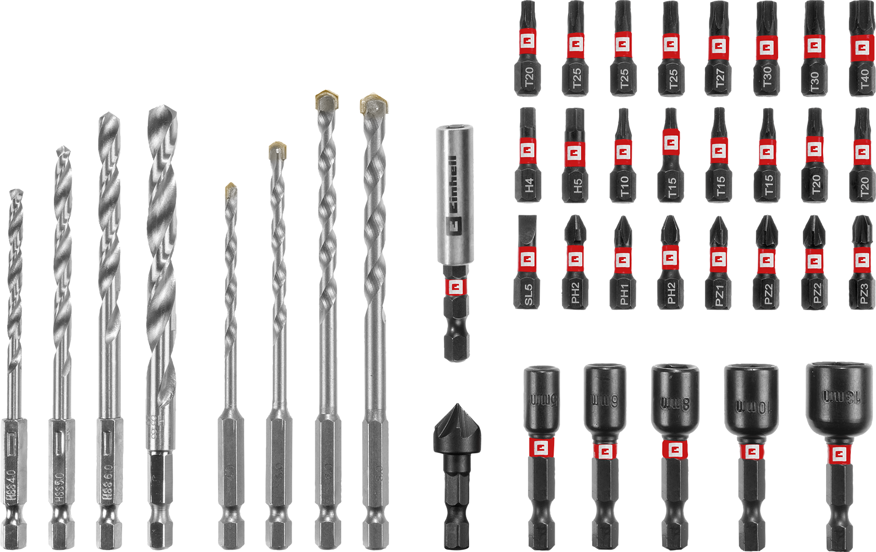 Einhell Impact-Bit-Set mit Metall- und Universalbohrern, M-CASE, 39-tlg.