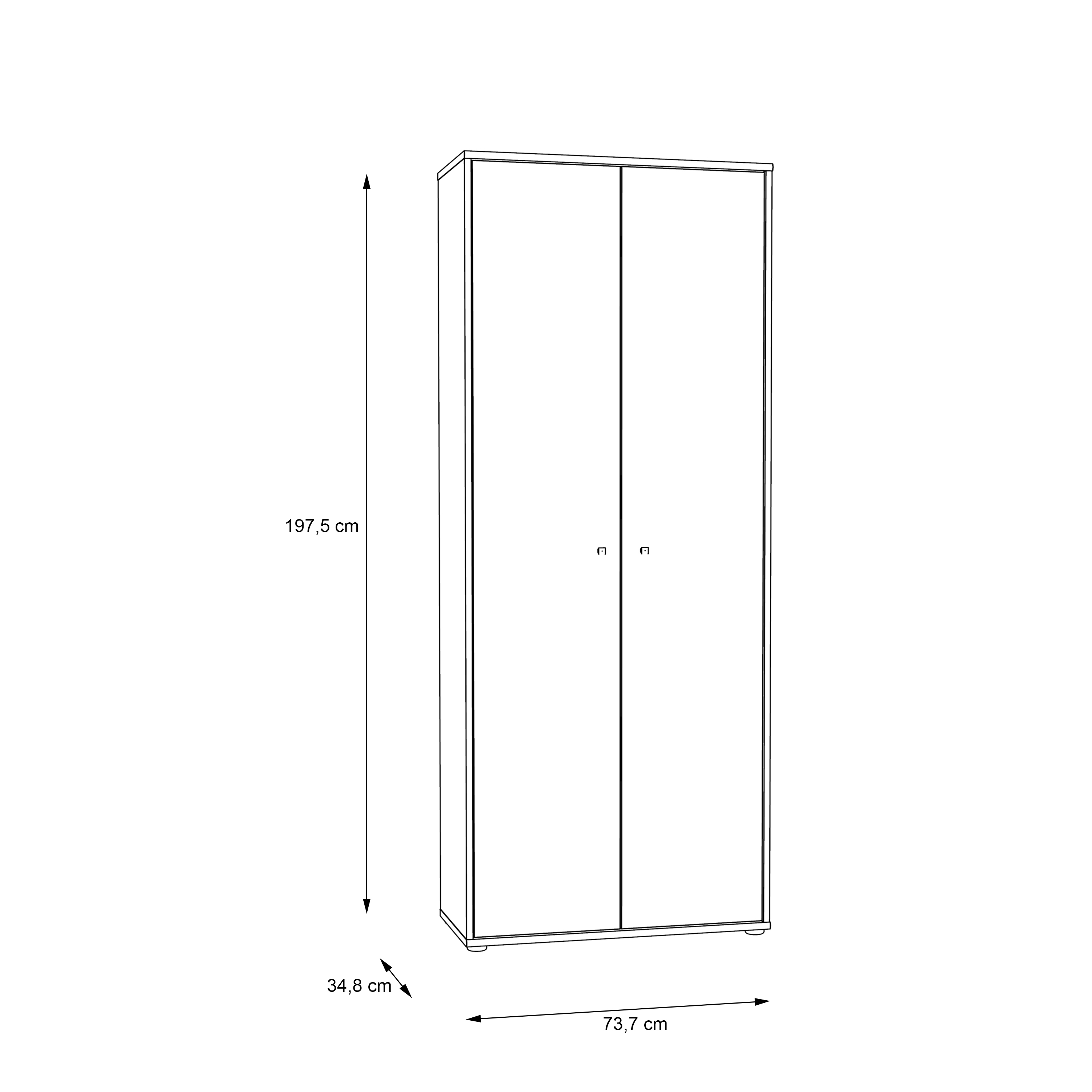 829314-T2KK821-D78_10 Forte Kommode T2 (2T), 74 cm