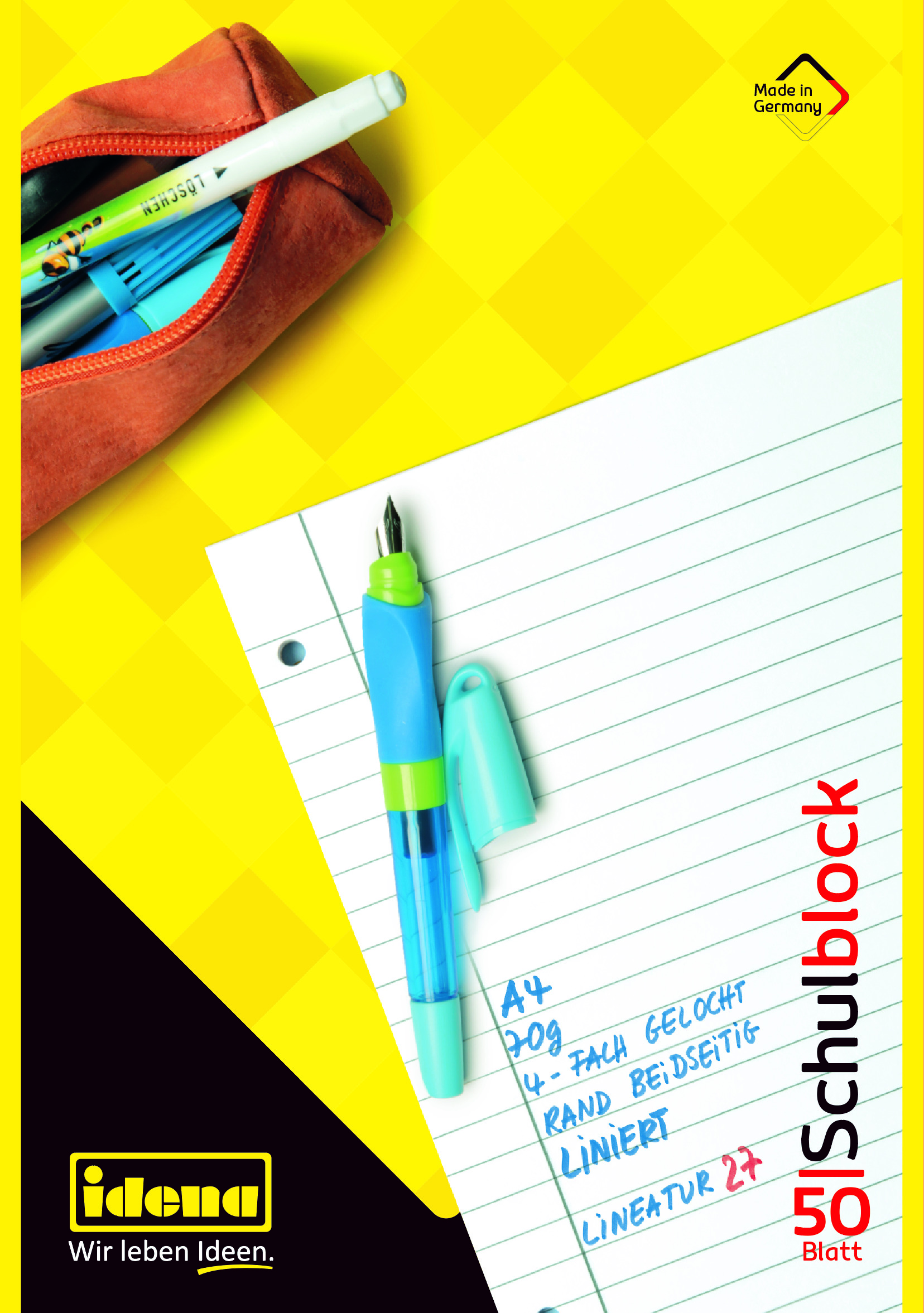 IDENA IDENA SCHULBLOCK A4 LIN 50BL