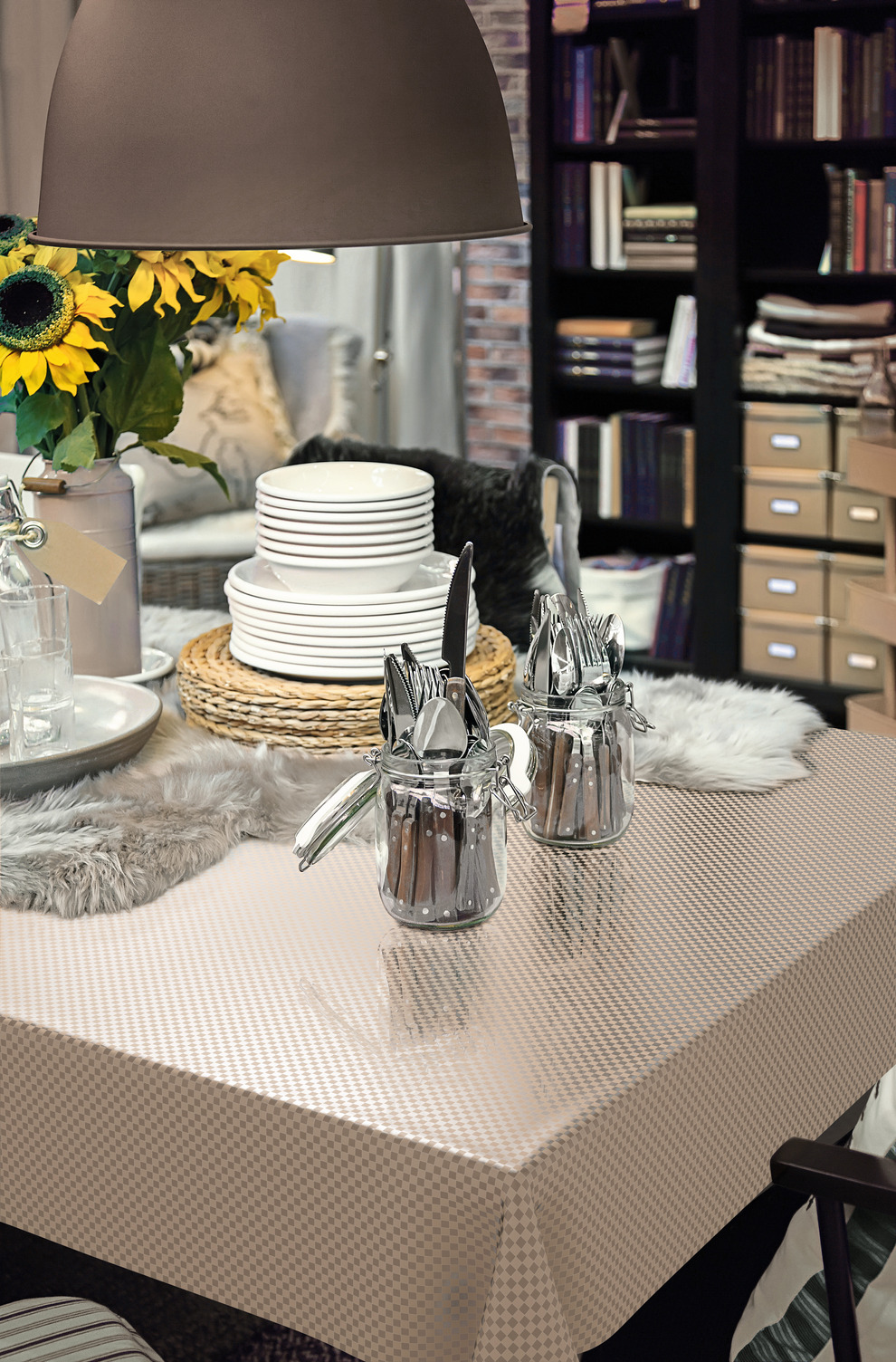 d-c-fix Tischdecke Carat Dig cappuccino, 138 cm (Meterware) d-c-fix Tischdecke Carat Dig cappuccino, 138 cm (Meterware)