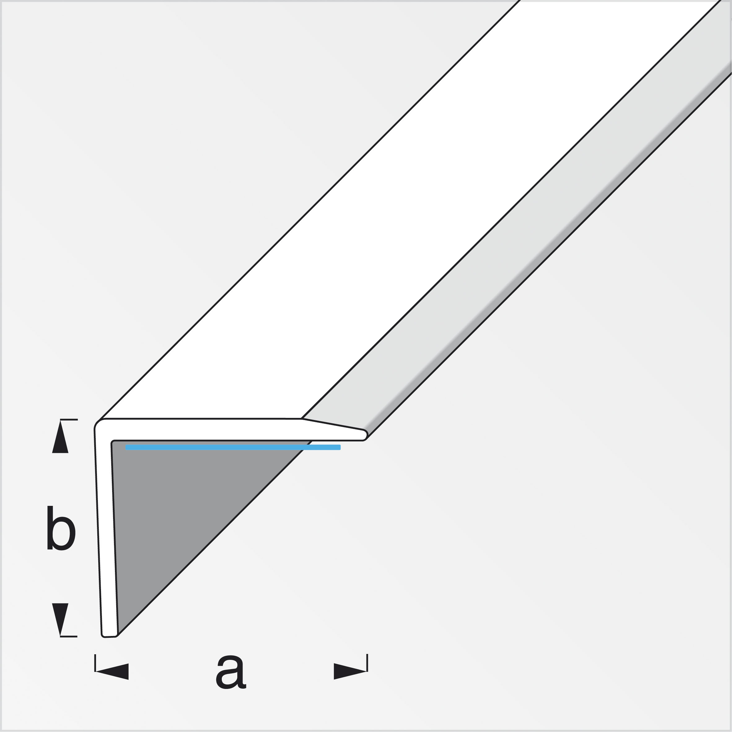 Alfer Winkel-Abschluss-Profil, 1 m, Hart-PVC, Eiche