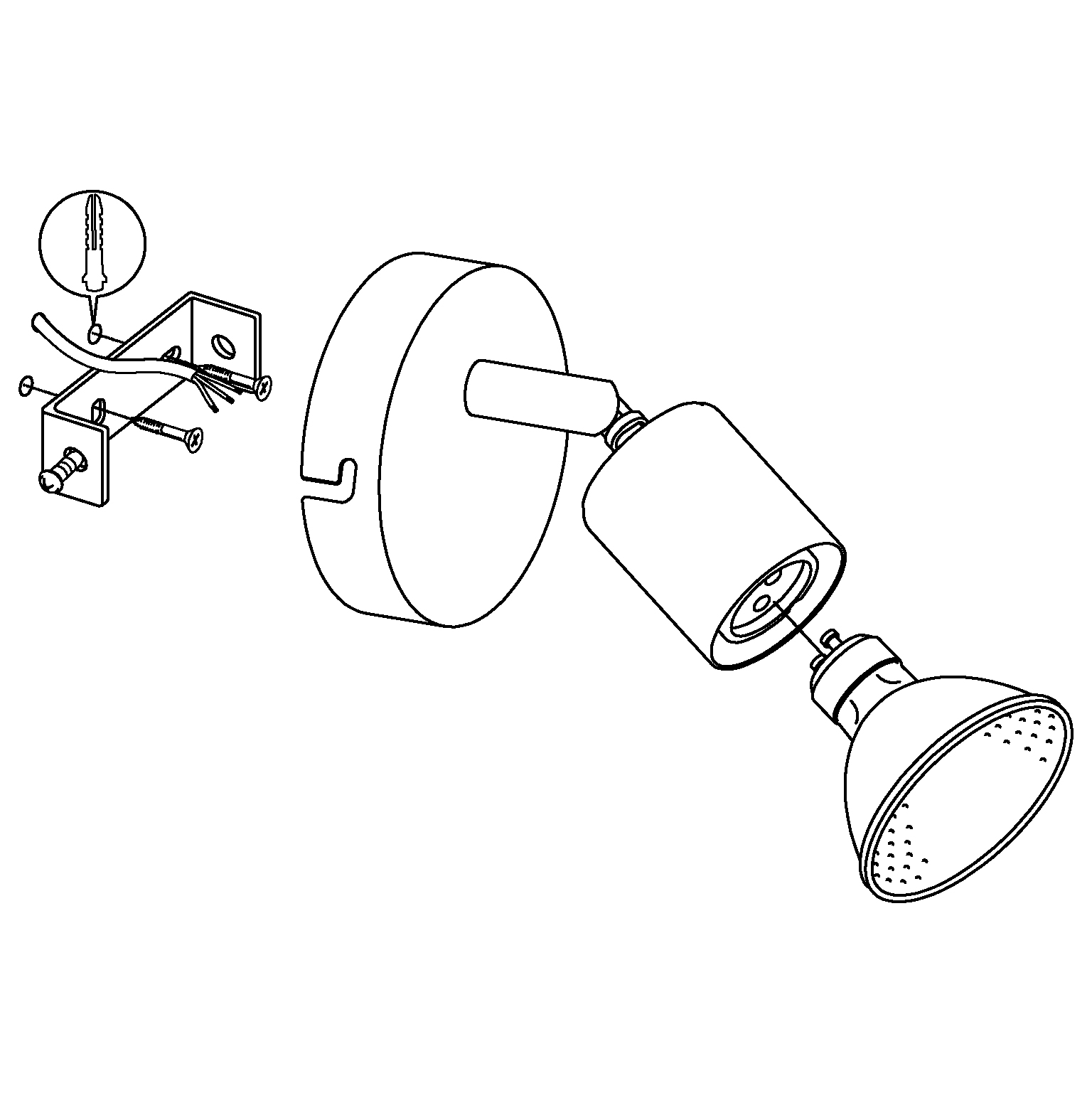 EGLO SPOT 1X3W BUZZ-LED SATINIERT NICKEL-MATT