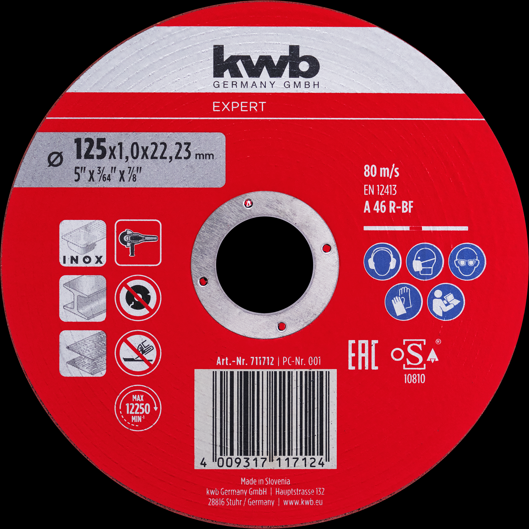 kwb Expert Trennscheibe, 125 x 1 mm kwb Expert Trennscheibe, 125 x 1 mm