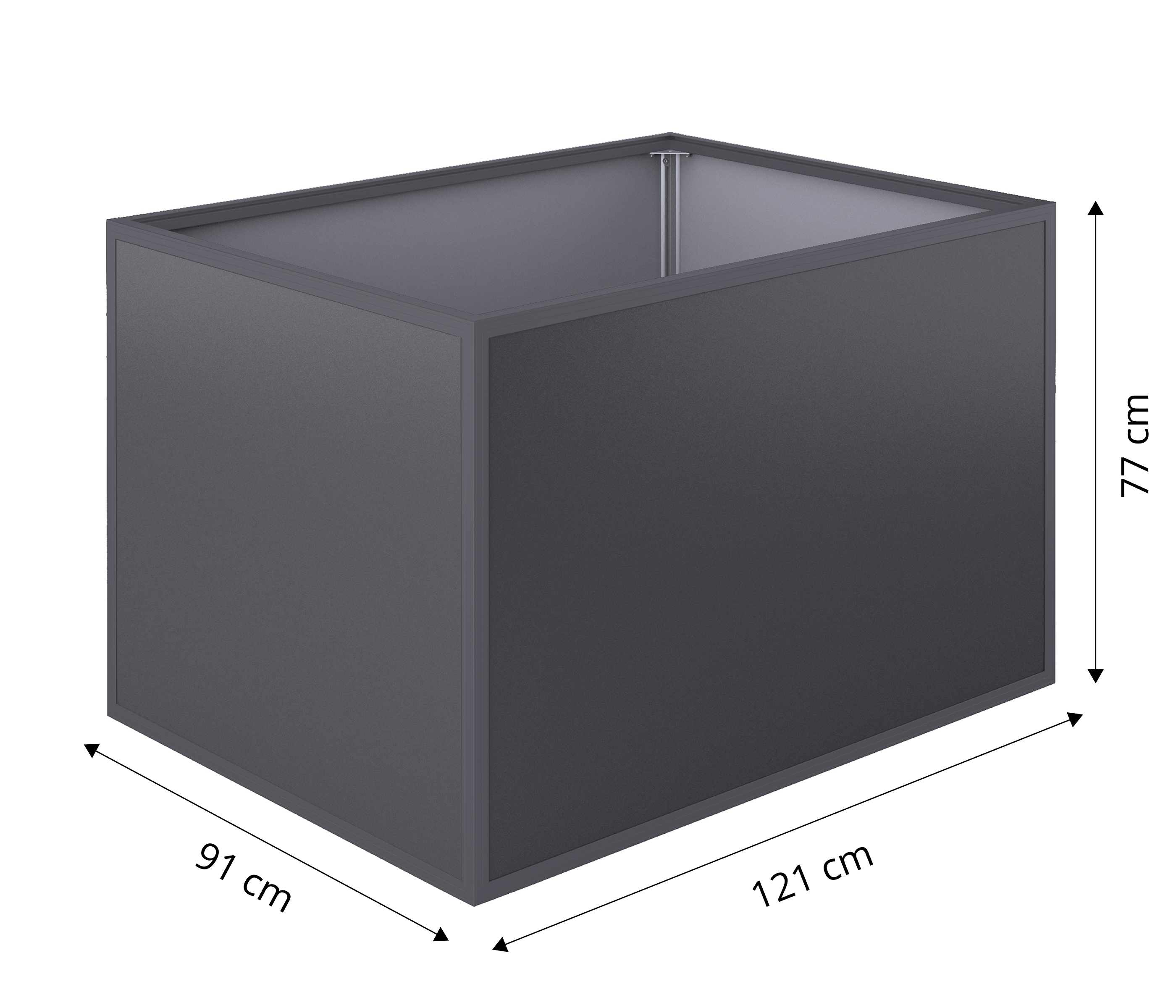 KGT Aluminium-Hochbeet 130, Profilsystem "anthrazit-grau" KGT Aluminium-Hochbeet 130, Profilsystem "anthrazit-grau"