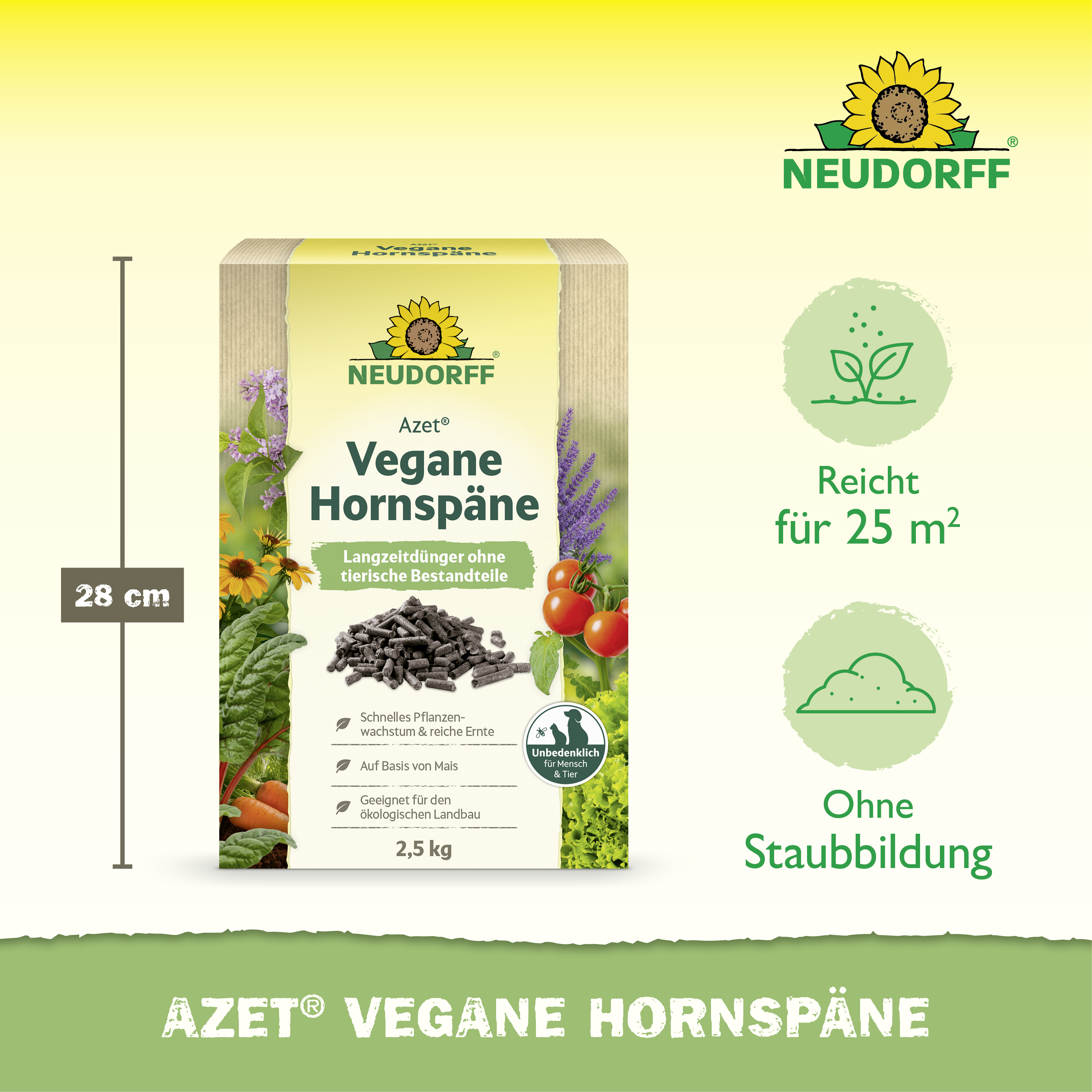 Neudorff Azet Vegane Hornspäne, 2,5 Kg