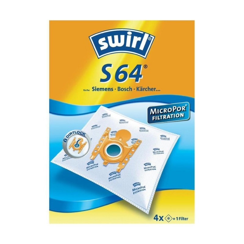 SWIRL STAUBSAUGERBEUTEL  MICROPOR S64/S66 4  BEUTEL