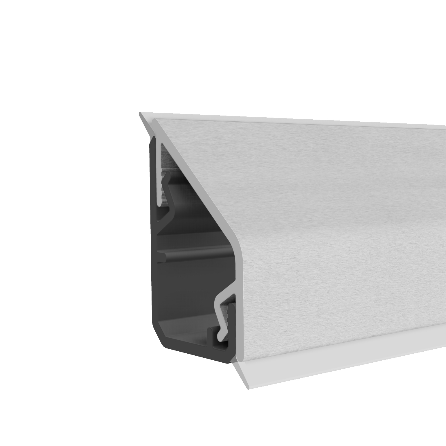 Döllken Wandanschlussleiste Design, silber metallic