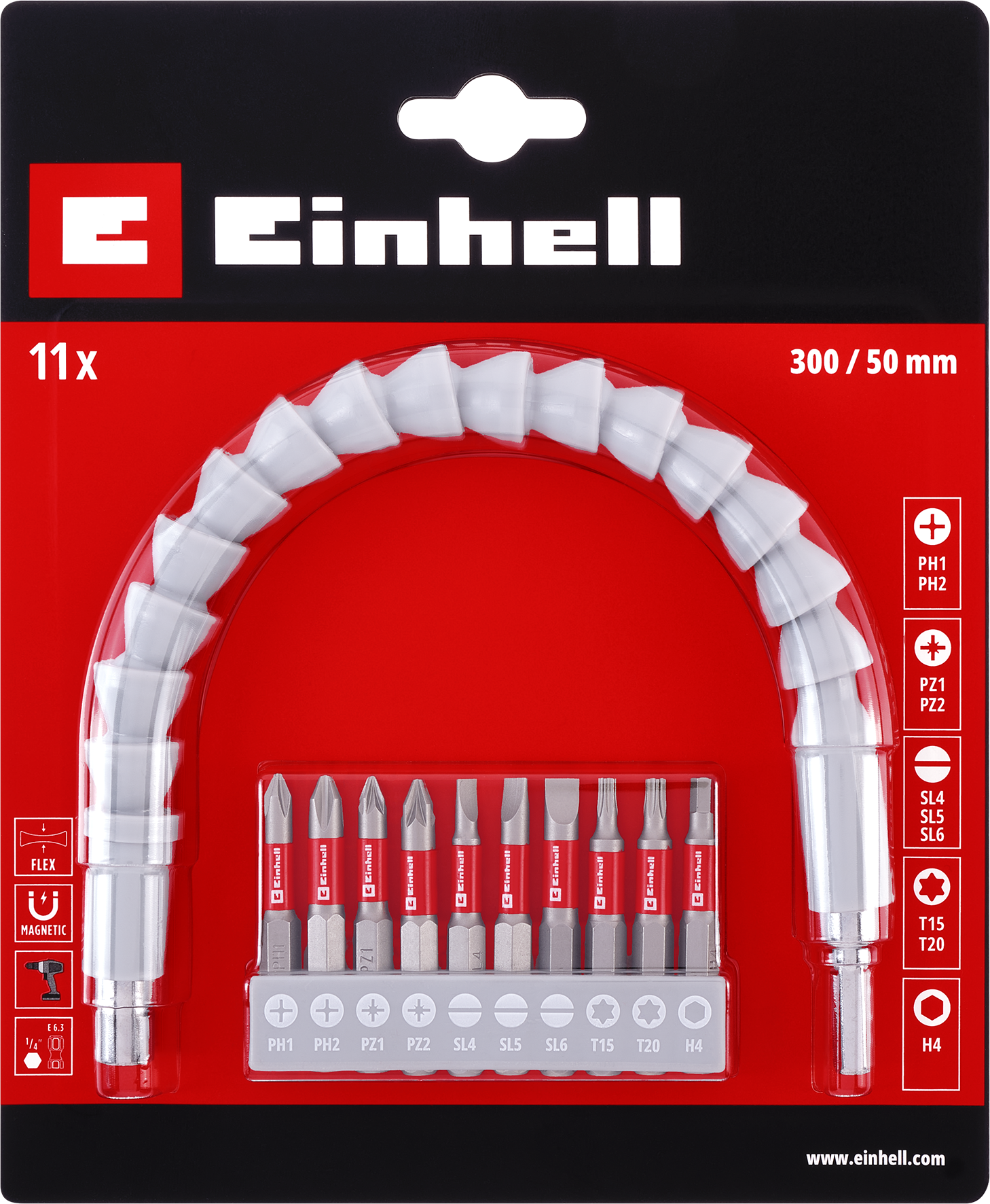 Einhell Bit-Set mit flexibler Welle
