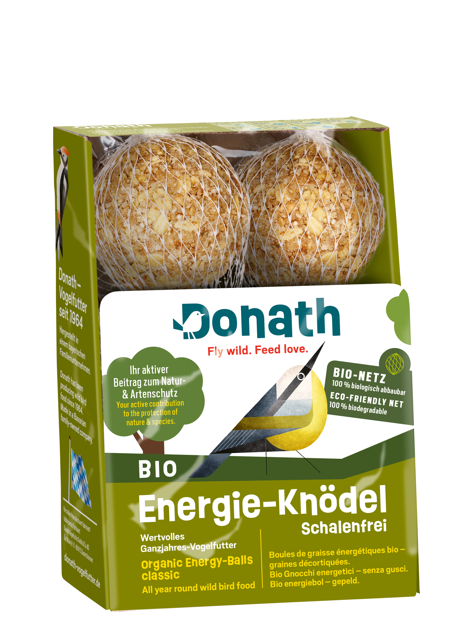 Donath Bio Energie-Knödel -Schalenfrei- Im Bio-Netz, 6 x 100 g