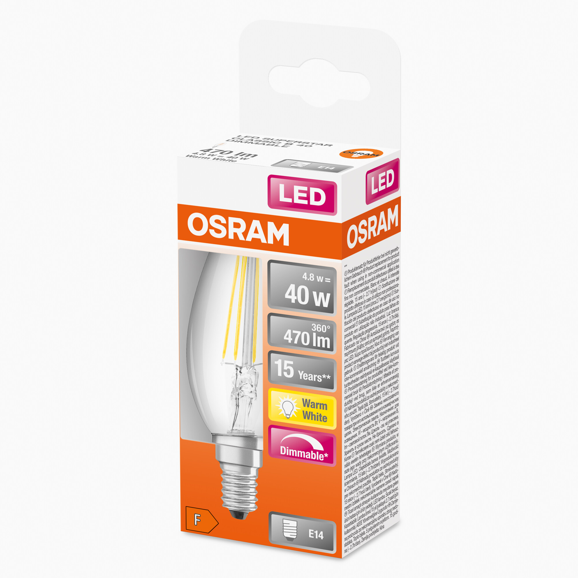 Osram Retrofit Classic B LED Lampe klar, E14 Osram Retrofit Classic B LED Lampe klar, E14