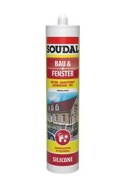 Soudal Bau & Fenstersilikon, weiß, 300 ml Soudal Bau & Fenstersilikon, weiß, 300 ml