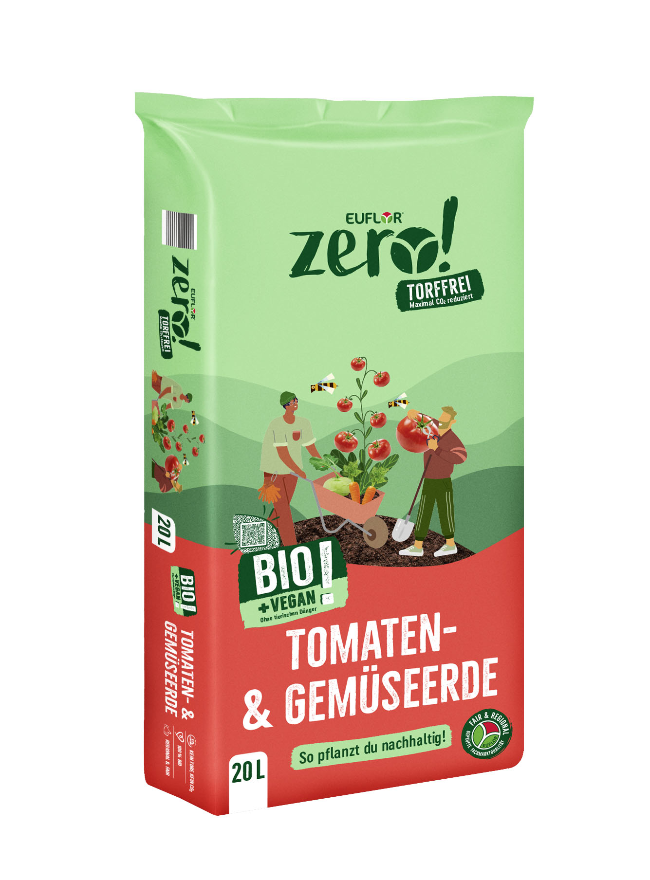 4008089017236_Zero_20L_Tomaten-und-Gem-seerde_3D-gek Euflor zero! Bio Tomaten- & Gemüseerde, 20 L