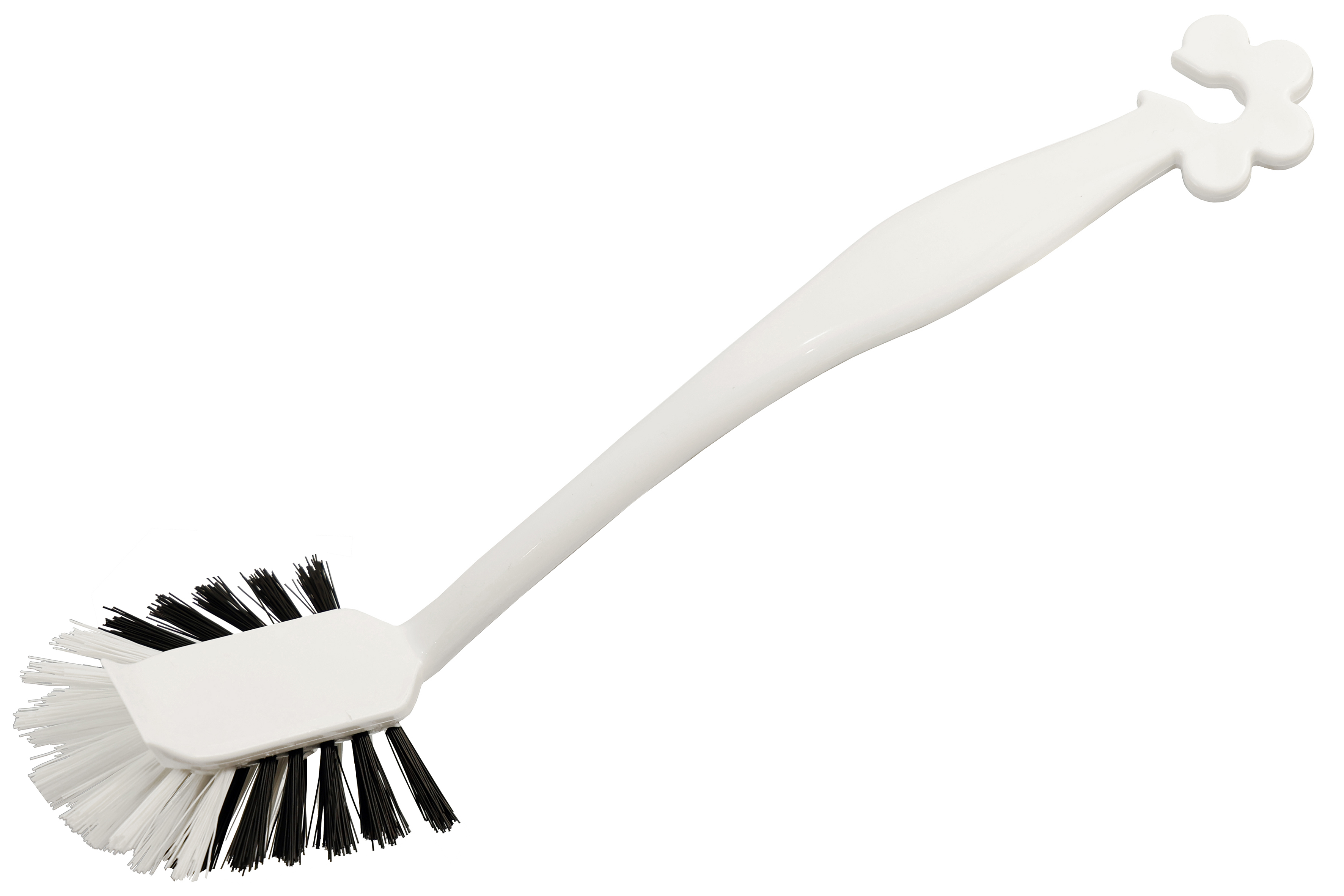 Bürstenmann Spülbürste Blume diskett, Kunststoff, Weiß Kunstborsten (L 26,5 cm)