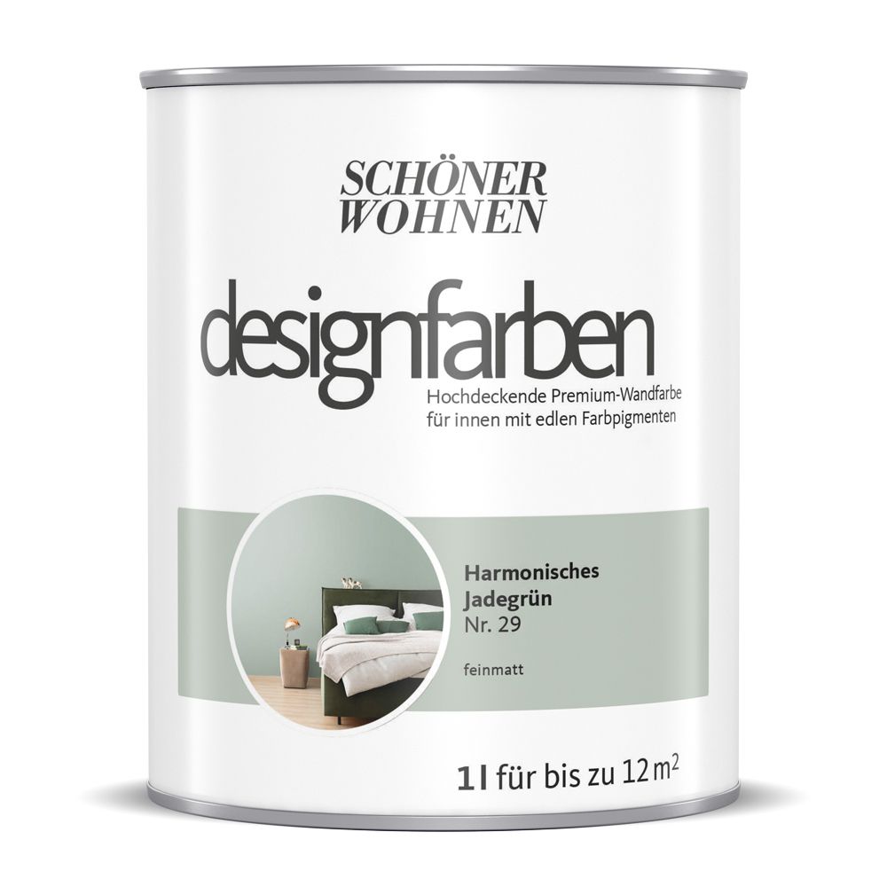 Schöner Wohnen Designfarbe, harmonisches jadegrün, 1L