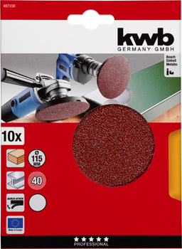 487330-300 Kwb Klett-Schleifscheiben K 40