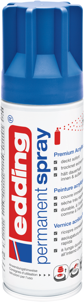 Edding 5200 Permanentspray Premium Acryllack enzianblau matt Edding 5200 Permanentspray Premium Acryllack enzianblau matt