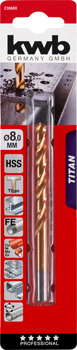 238680-300 Kwb Titan-Spiralbohrer, 8 mm
