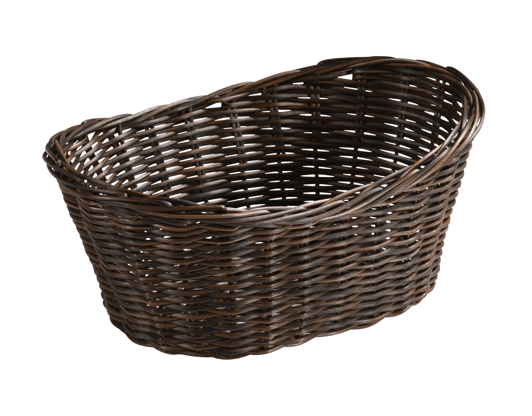 Kesper Brot- und Obskorb, Kunststoff, braun, 28 x 21 x 13 cm