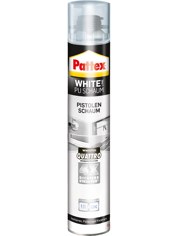 4015000433907 Pattex Whiteteq Pistolenschaum, 750 ml