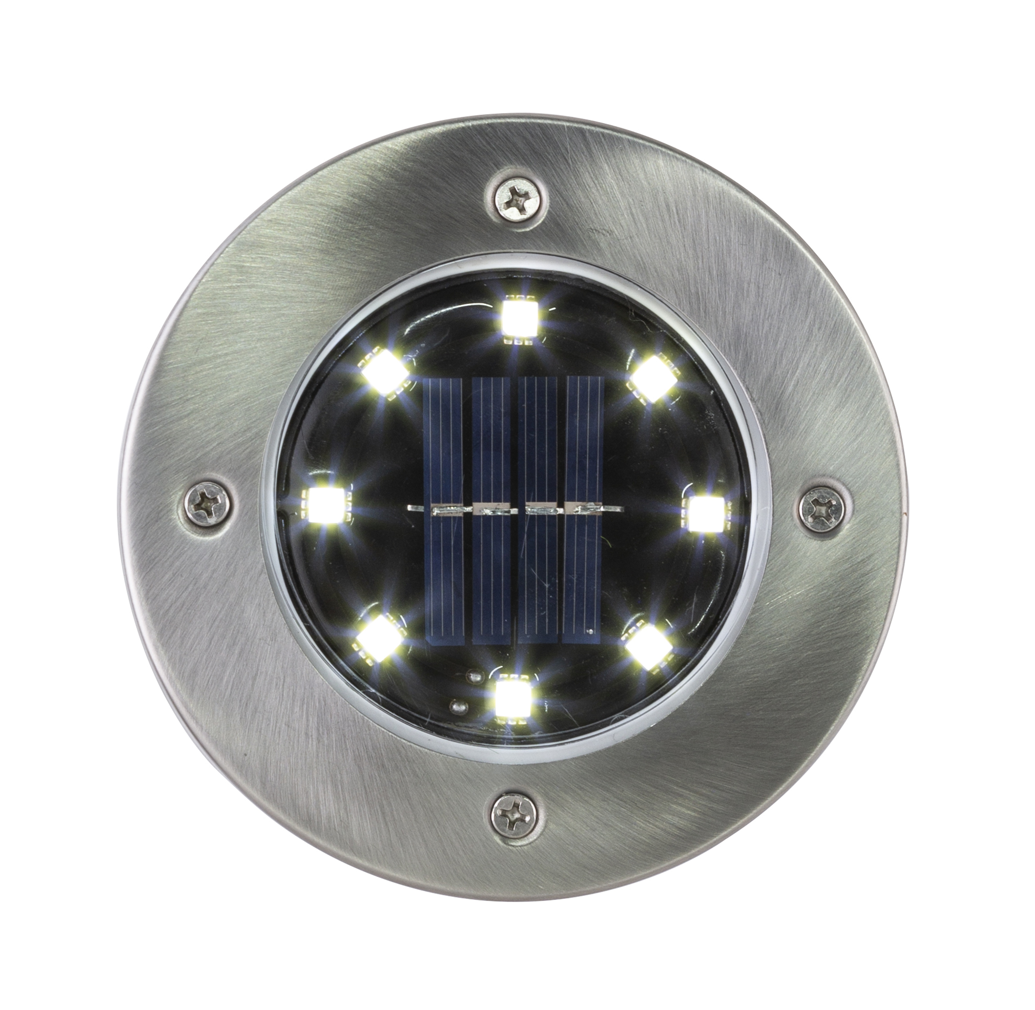 Globo Solarleuchte Edelstahl, 8xLED