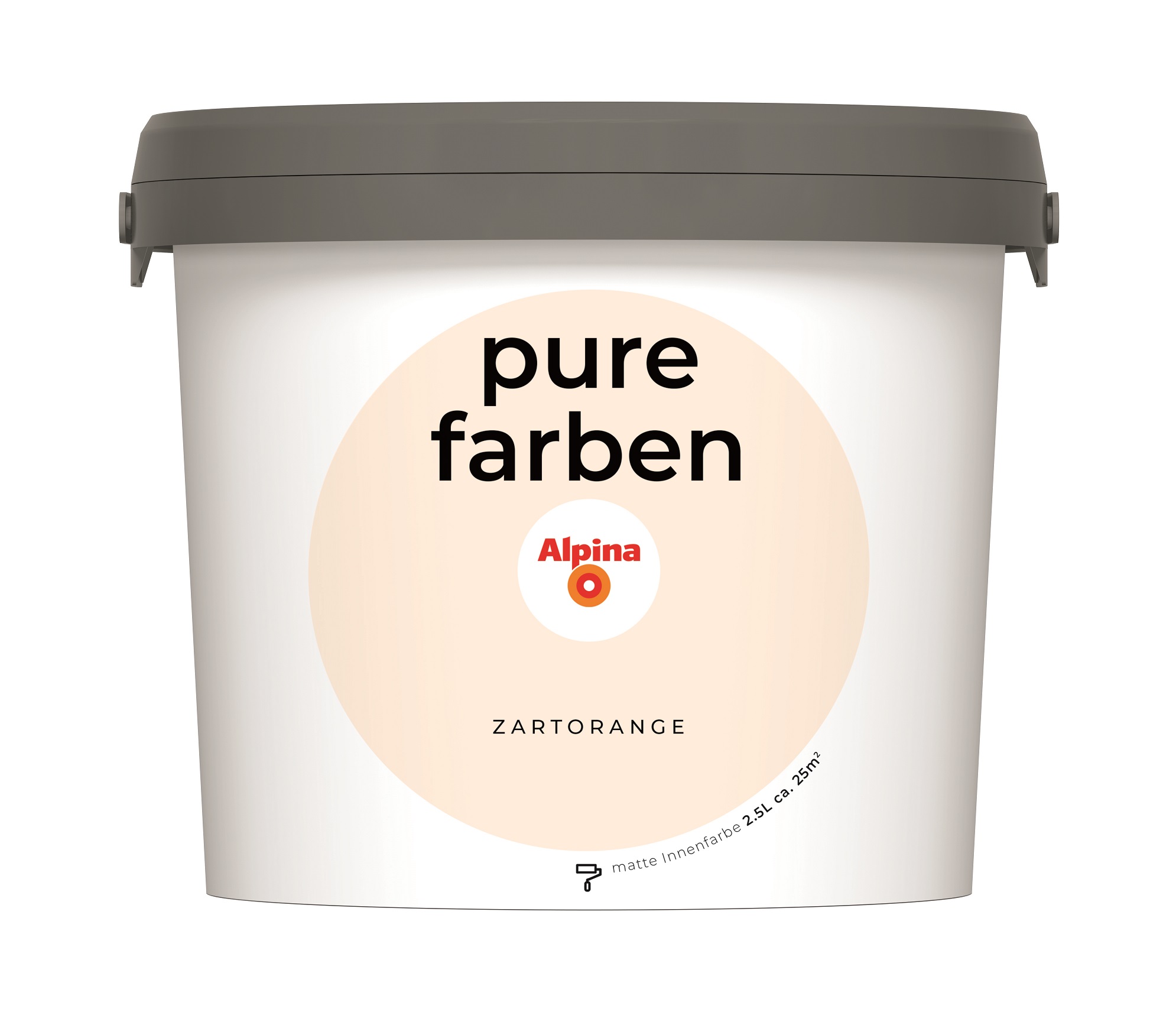 Alpina Pure Farben Zartorange, 2,5 Liter