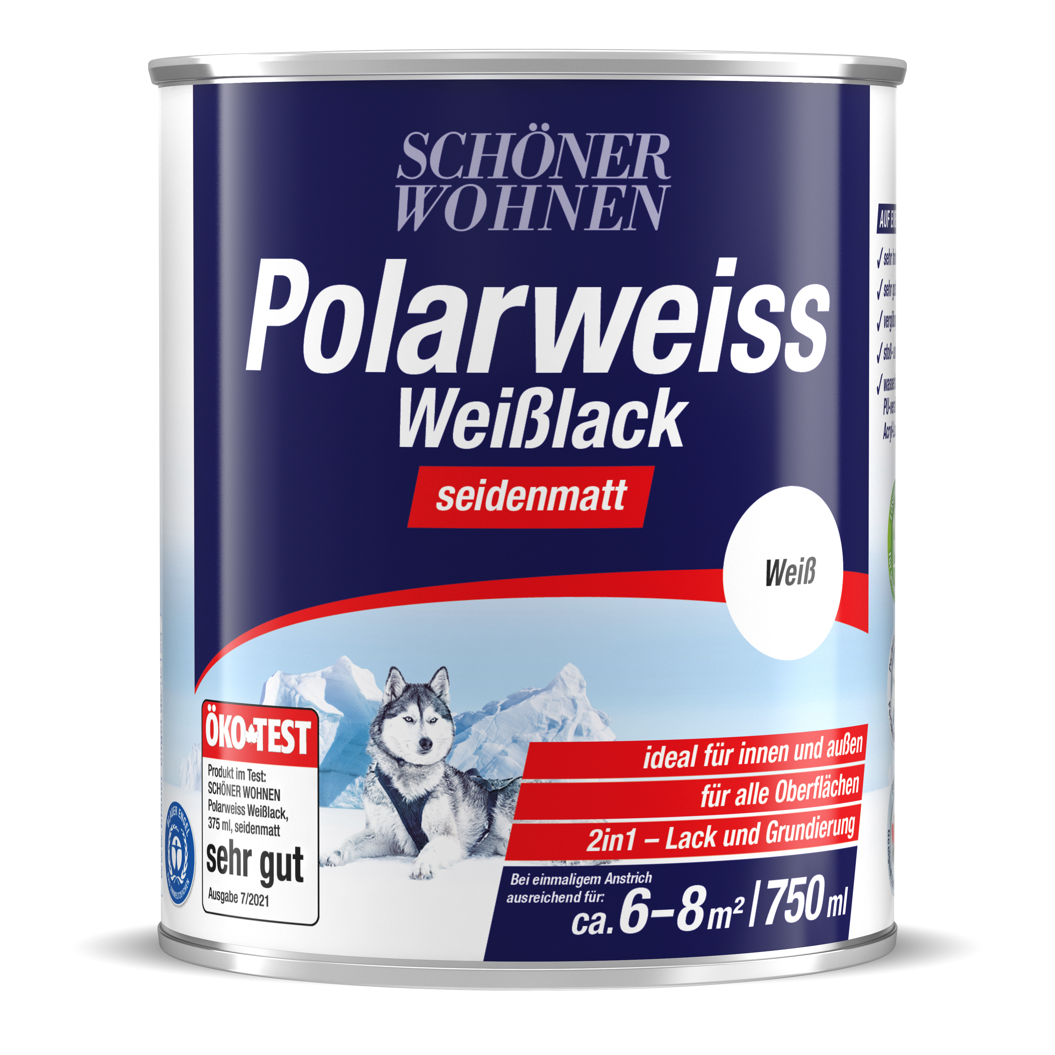 SW_9426-0750-0095 Schöner Wohnen Polarweiss Weißlack, seidenmatt