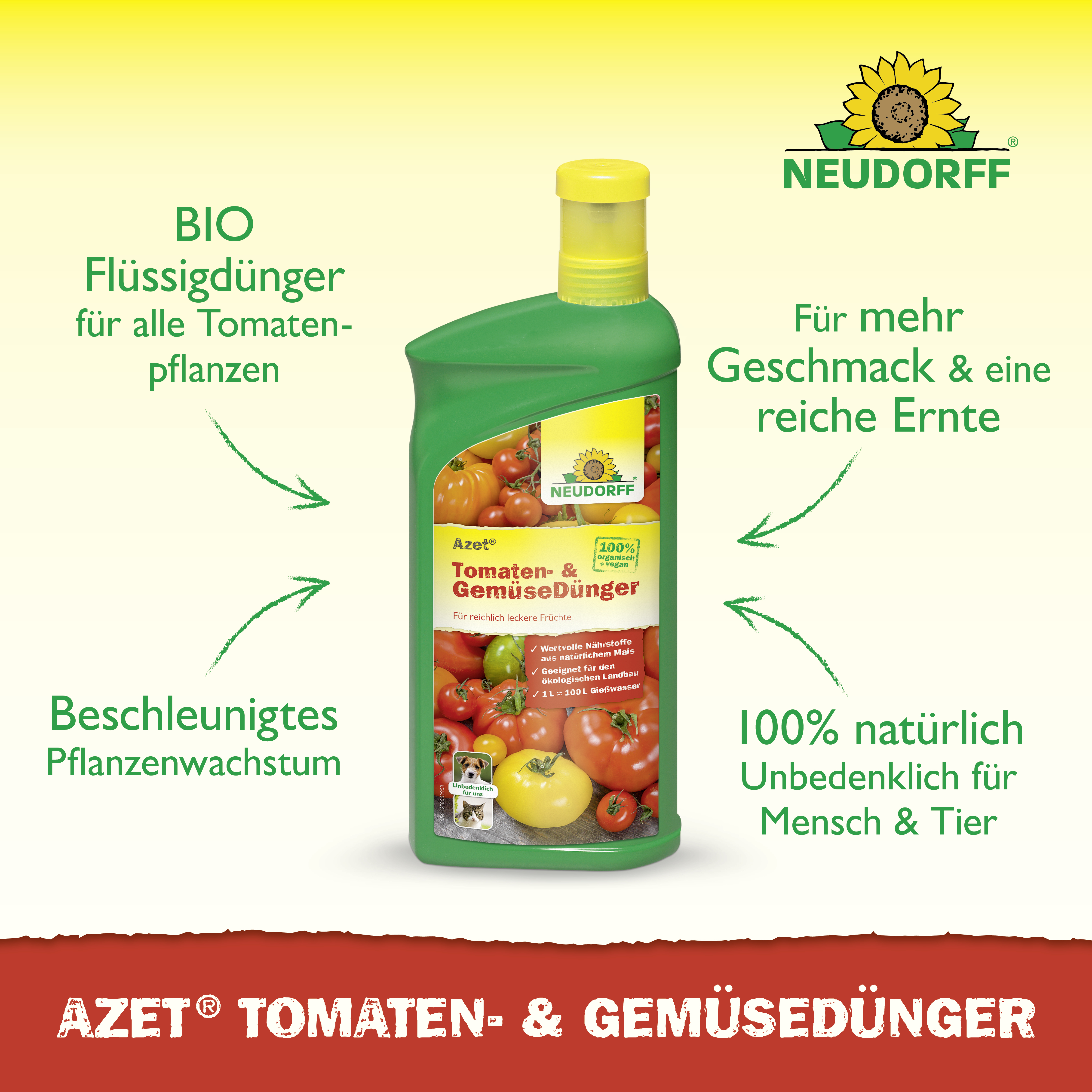 Neudorff Azet Tomaten- und GemüseDünger, 1 l