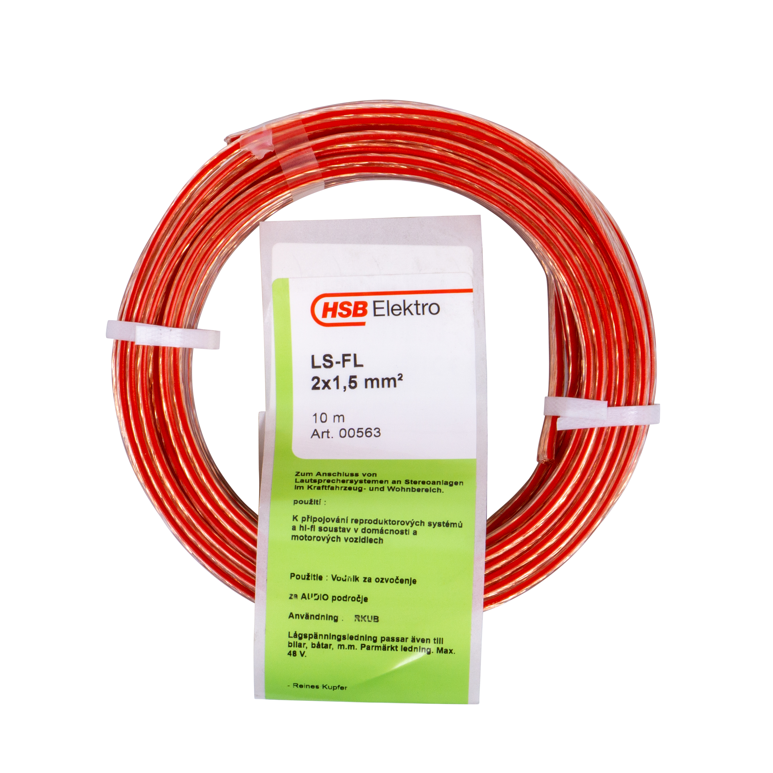 380895Xj30JaPFGH8Fv LAUTSPRECHERLEITUNG H03VH-H 2X1,5MM²,10M,