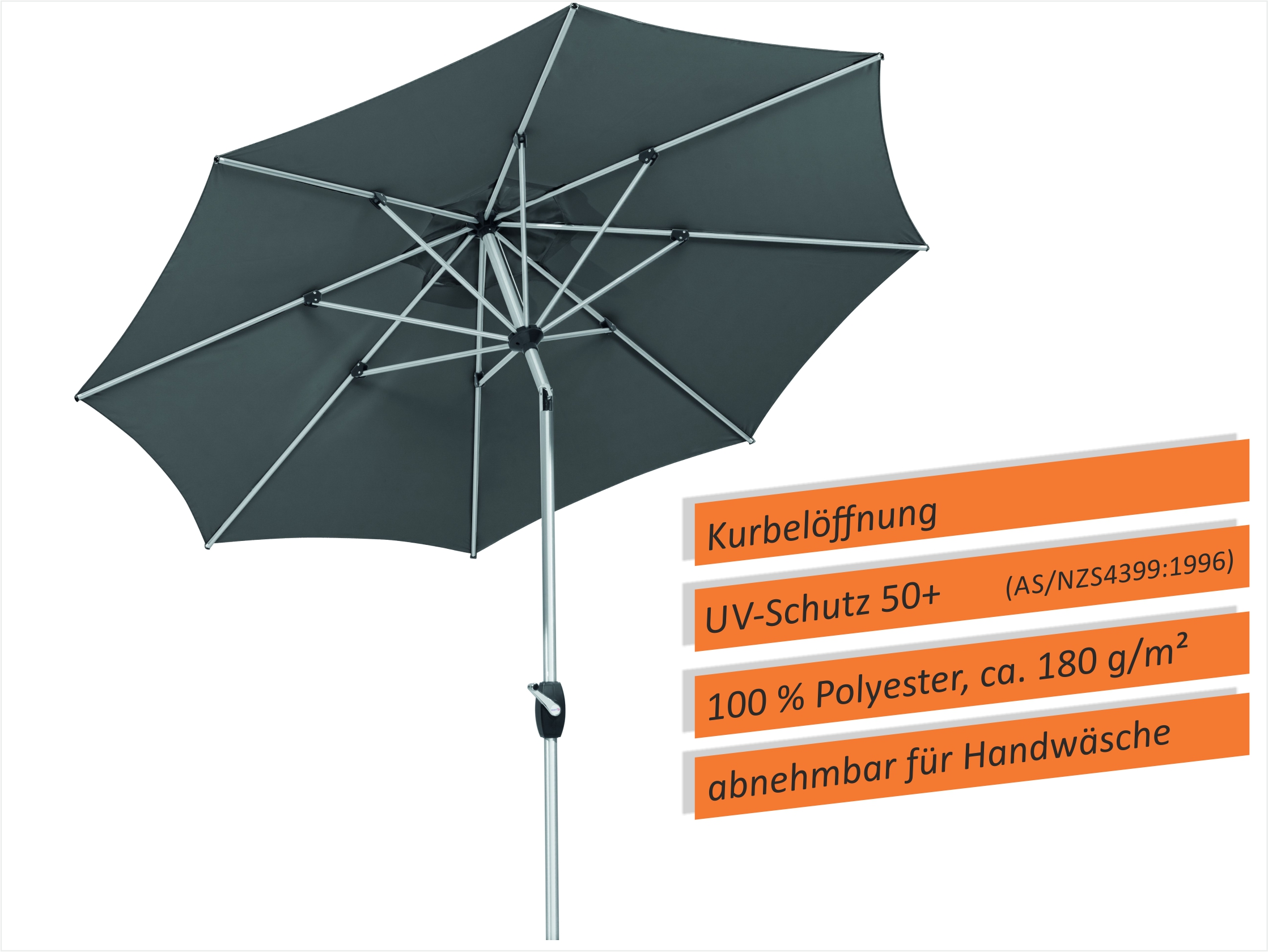 509885_2 Schneider Schirm Venedig 270/8 Grau