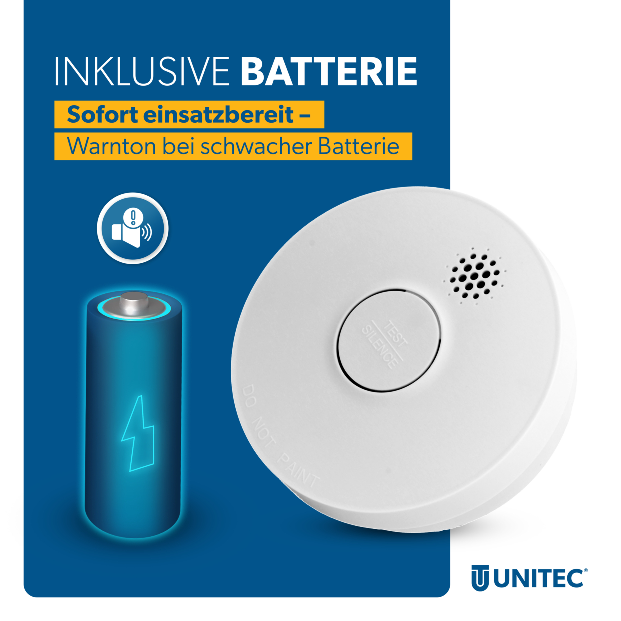 Unitec Rauchwarnmelder TÜV 5 Jahre 2x