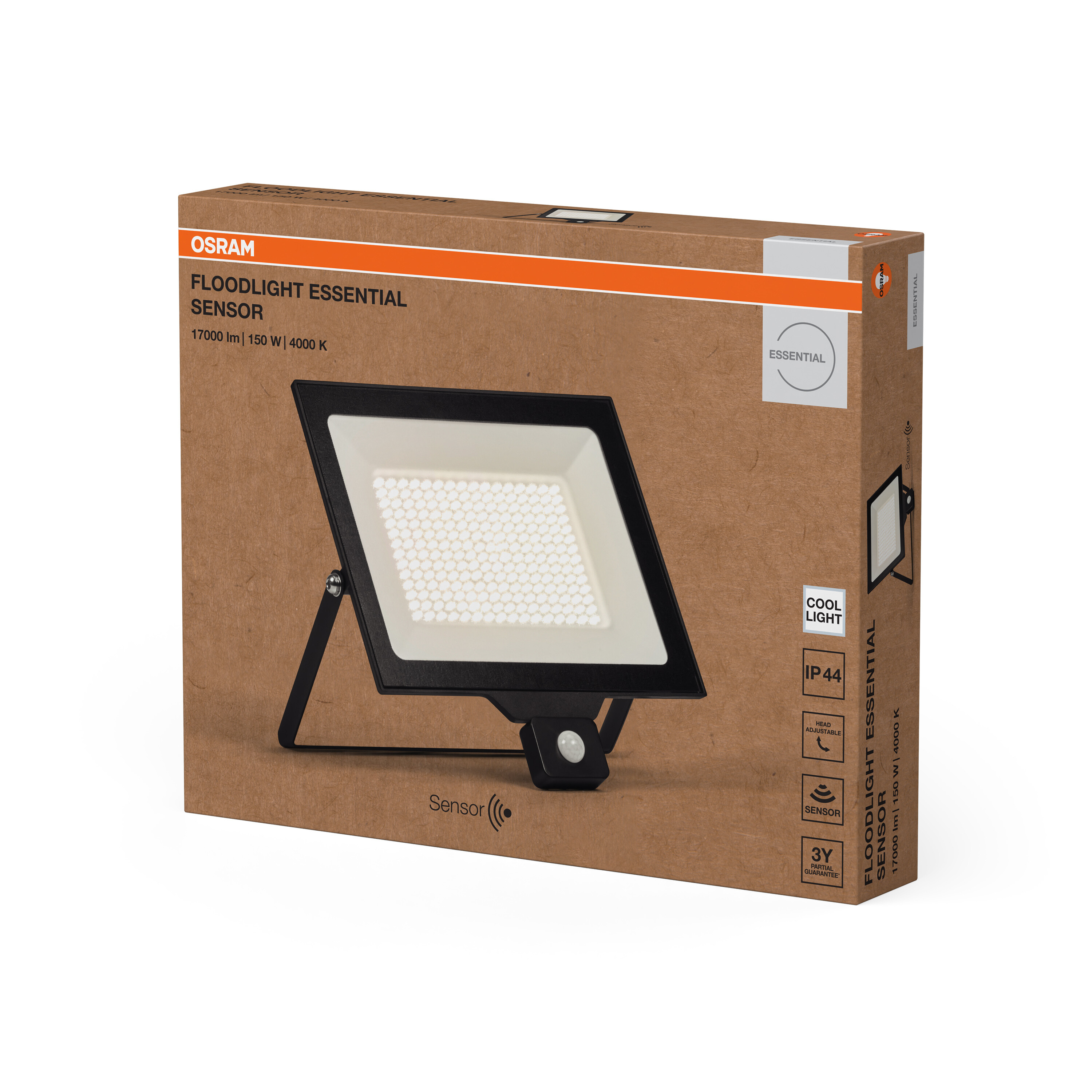 Osram Flutlicht Essential, Sensor, 150W, schwarz