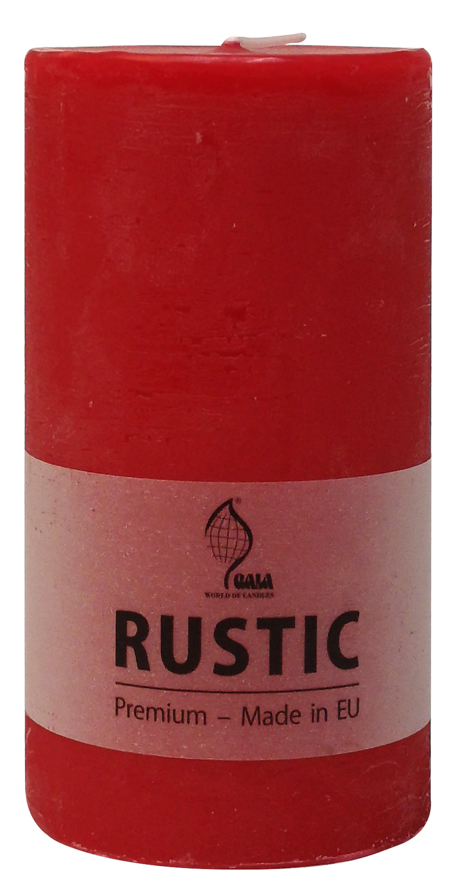 GALA STUMPENKERZE RUSTIC 68/130 ROT