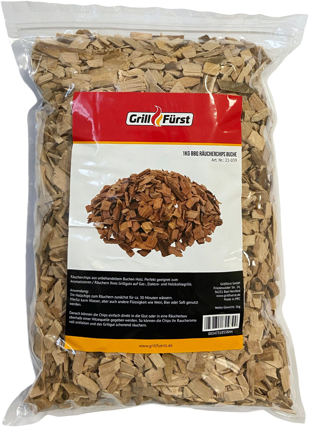 Grillfürst Räucherchips Buche, 1 kg