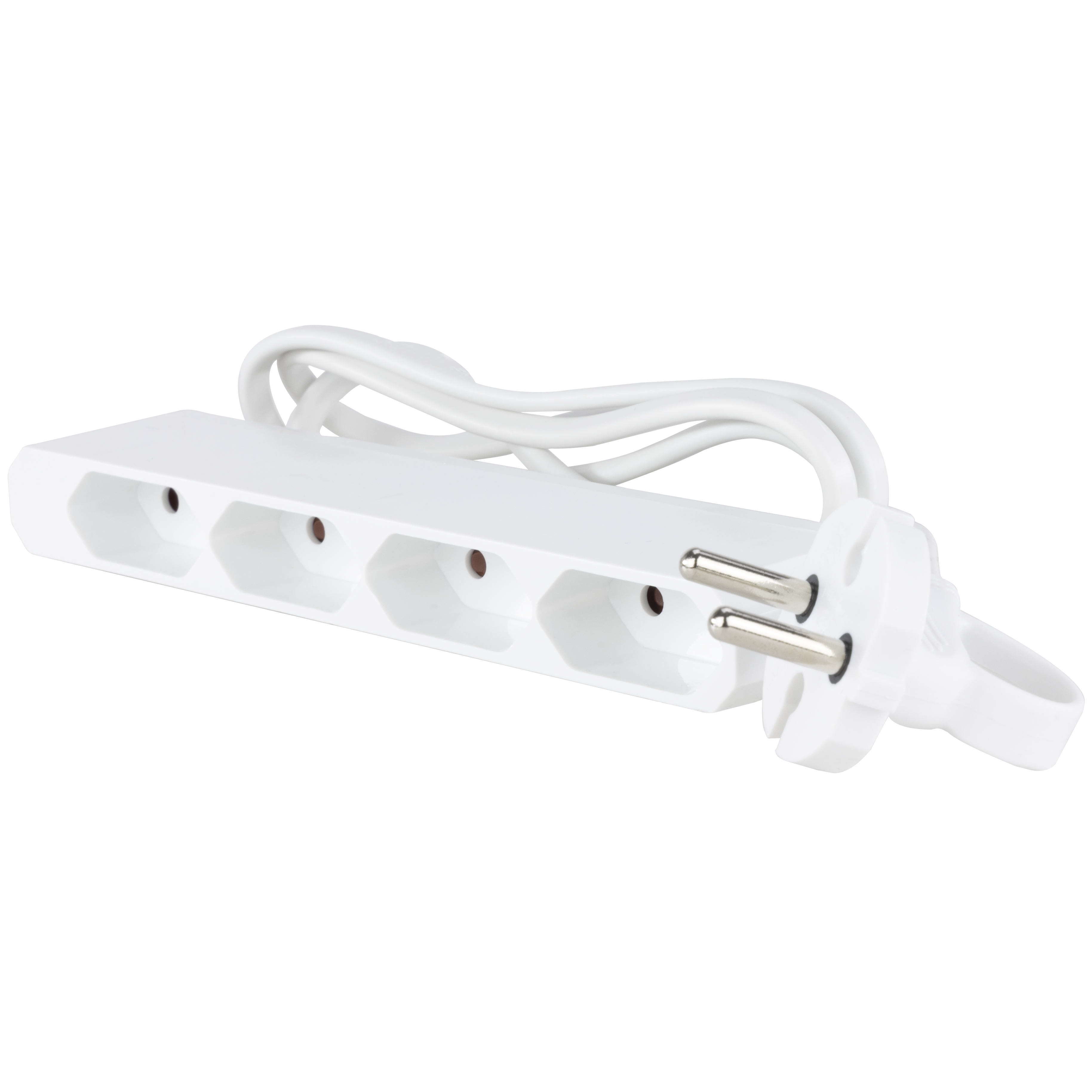 REV Eurosteckdosenleiste 4-fach mit e.B., 1,5 m, weiß