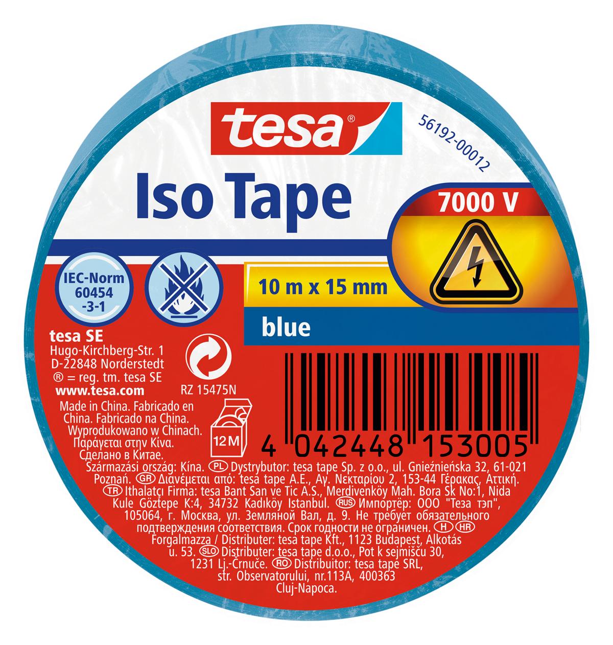 tesa Isolierband, blau, 10 m