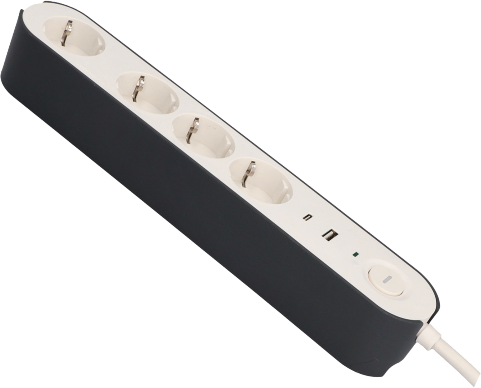 Unitec Steckdosenleiste Greenline, 4-fach + USB A/C Schalter