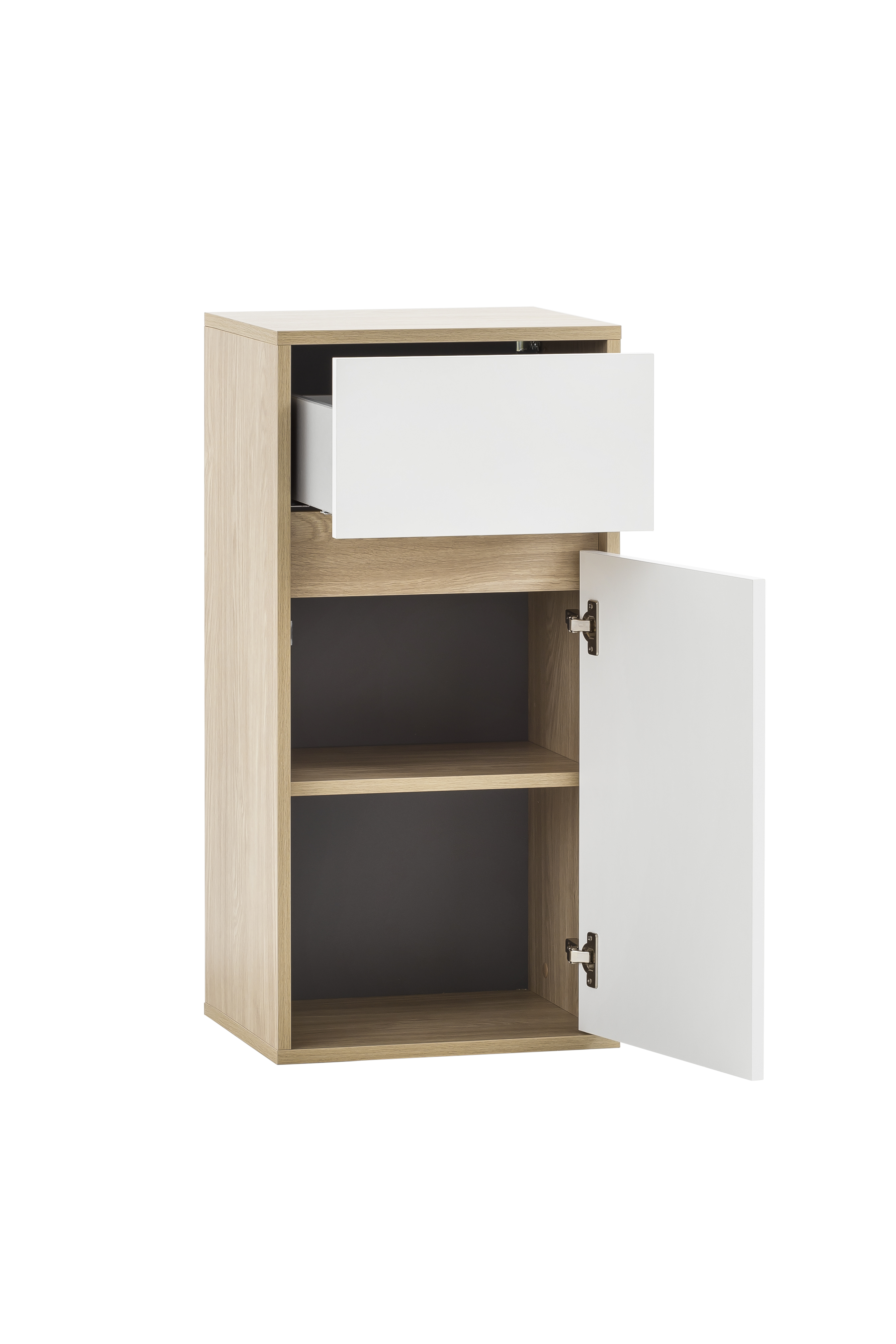 W. Schildmeyer Highboard Mali 400, 1T/1SK, eiche hell/mattweiß W. Schildmeyer Highboard Mali 400, 1T/1SK, eiche hell/mattweiß