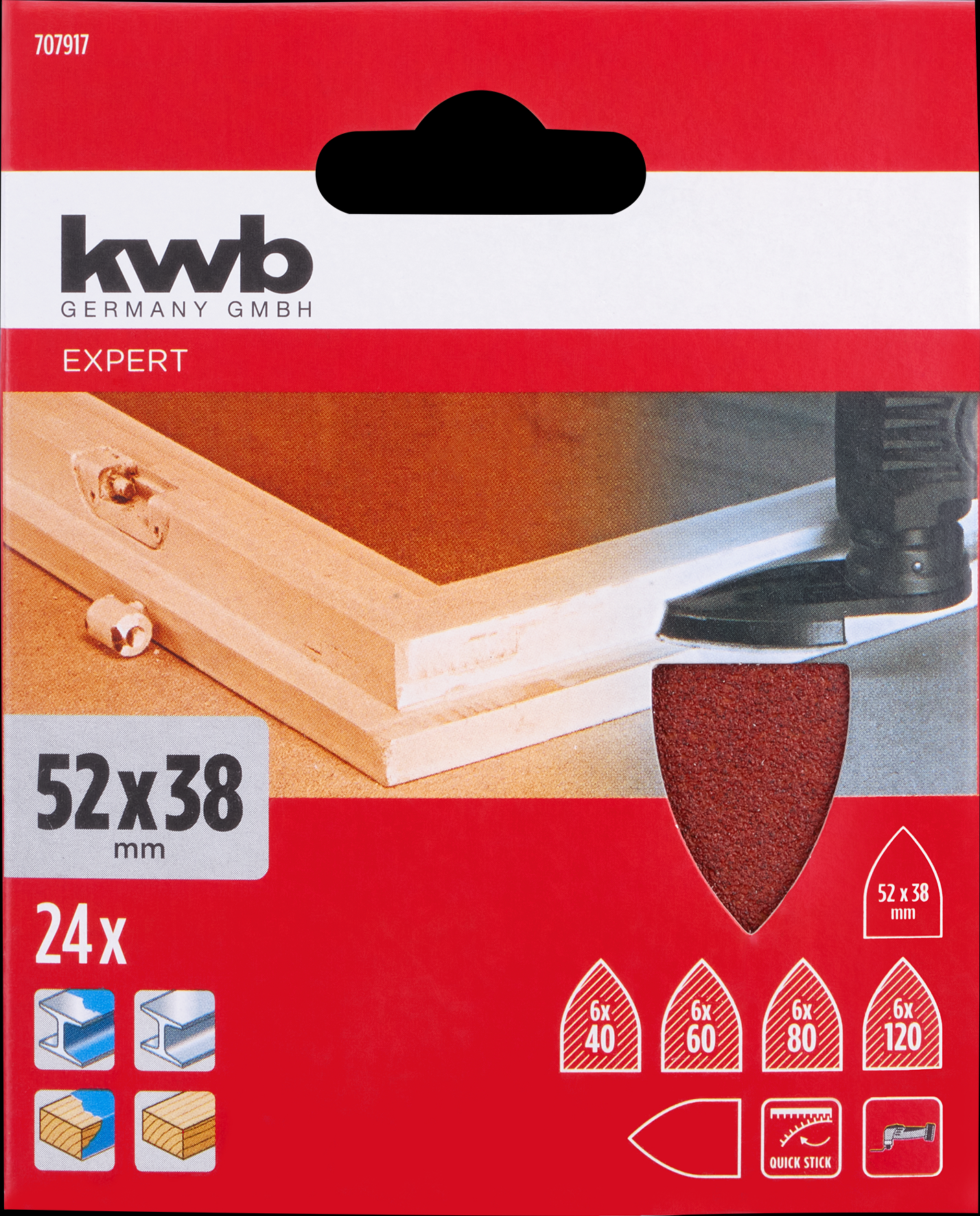 kwb Q-Stick Schleiffinger, 24-teilig kwb Q-Stick Schleiffinger, 24-teilig