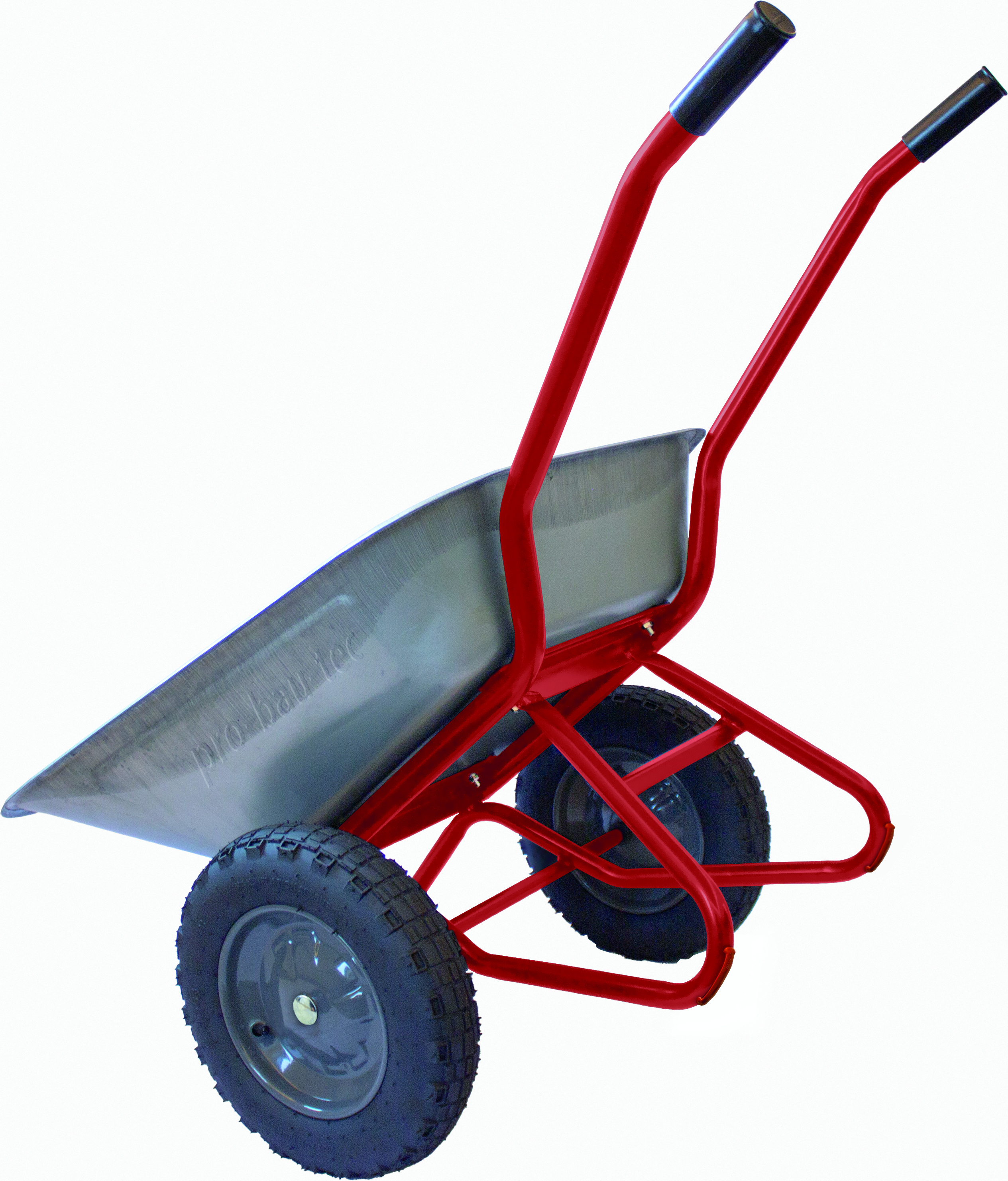 Pro-Bau-Tec Zweirad-Schubkarre mit verzinkter Stahlmulde, 100 L