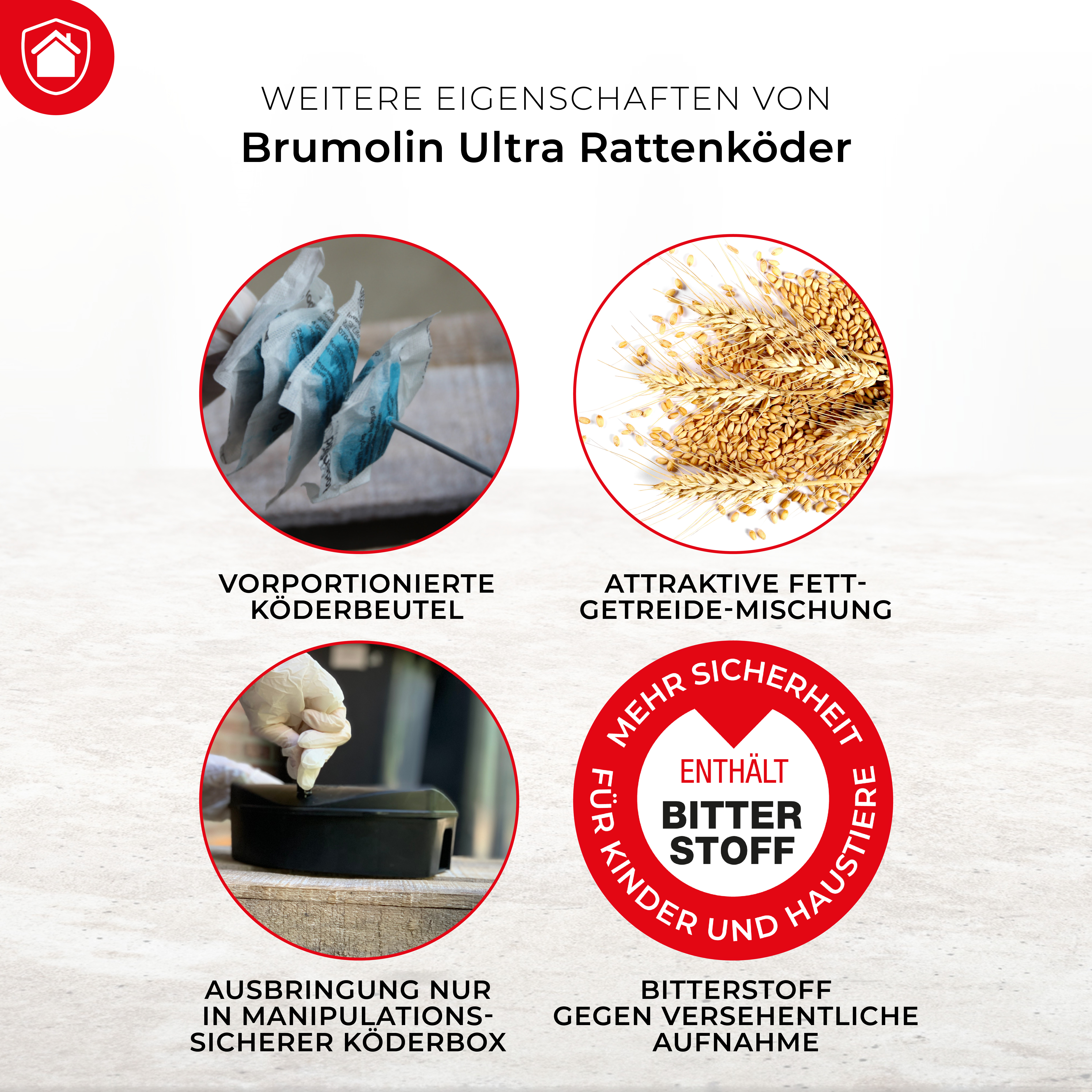 419820-2 Protect Home Brumolin Ultra Rattenköder, 500 g