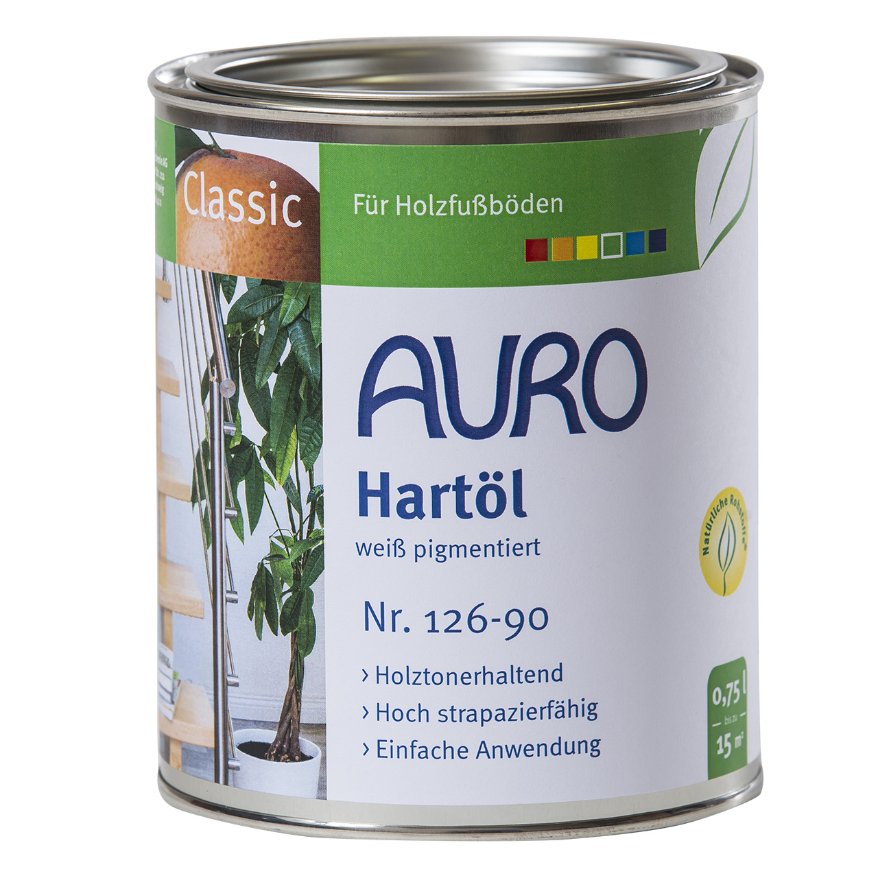 Auro Hartöl Nr. 126-90 weiß, 750ml